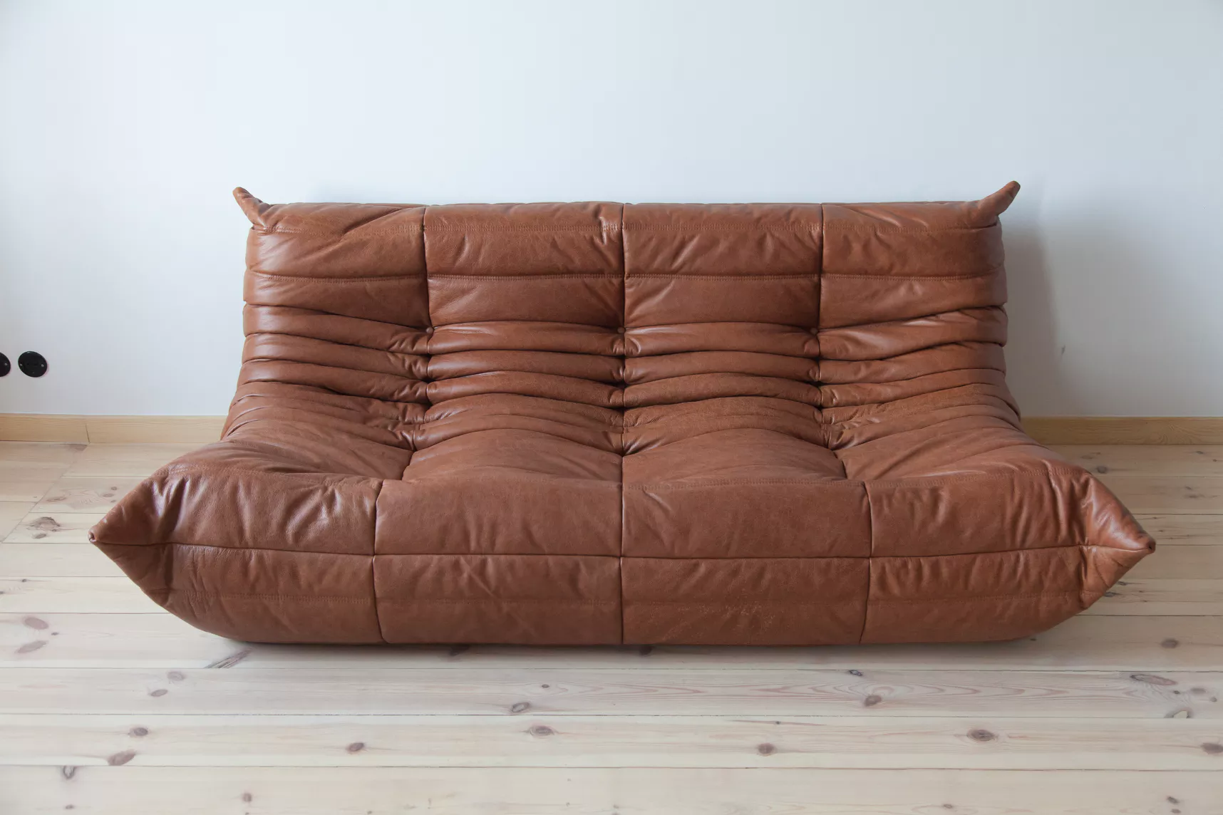 Togo Lounge Set 3-tlg. Pull-Up-Leder Kentuckybraun
