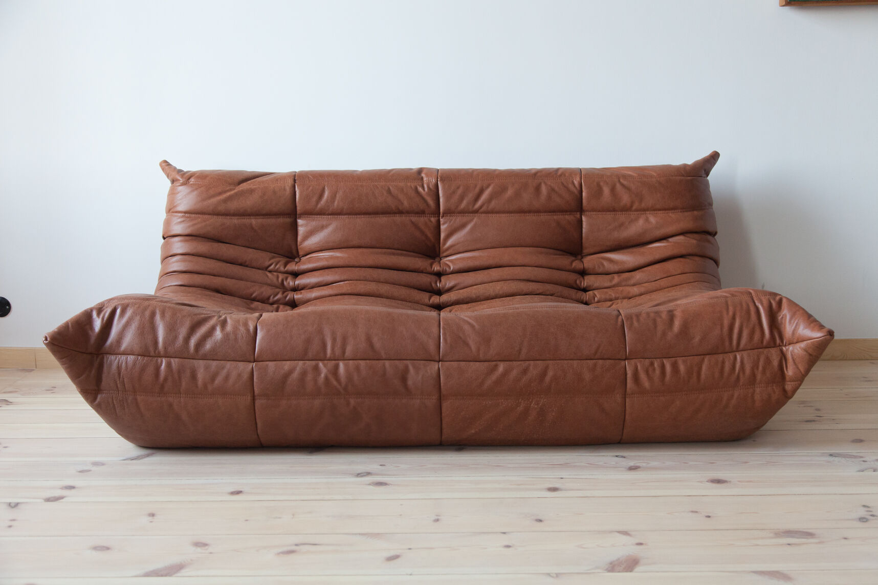 Togo Lounge Set 3-piece Pull-Up Leather Kentucky Brown