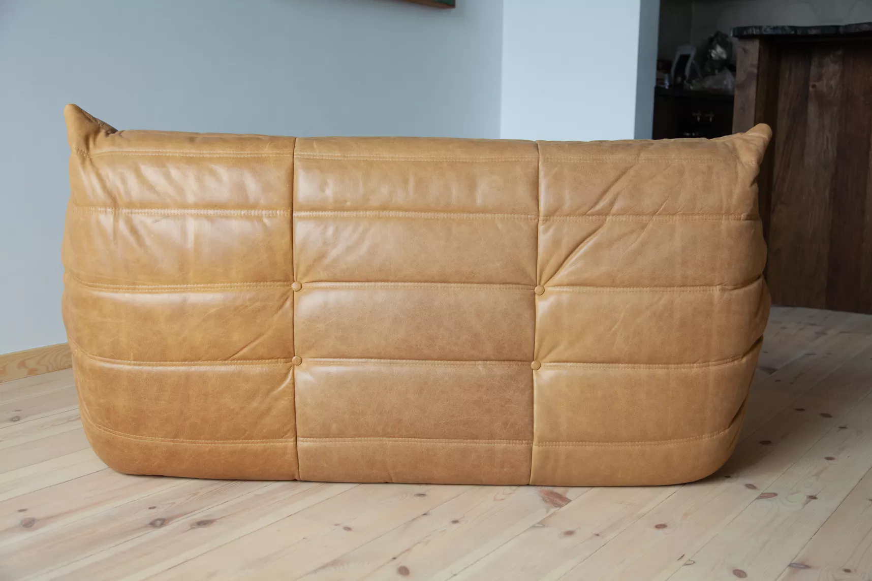 Togo Lounge Set 3-pc. Pull-Up Leather Camel Brown