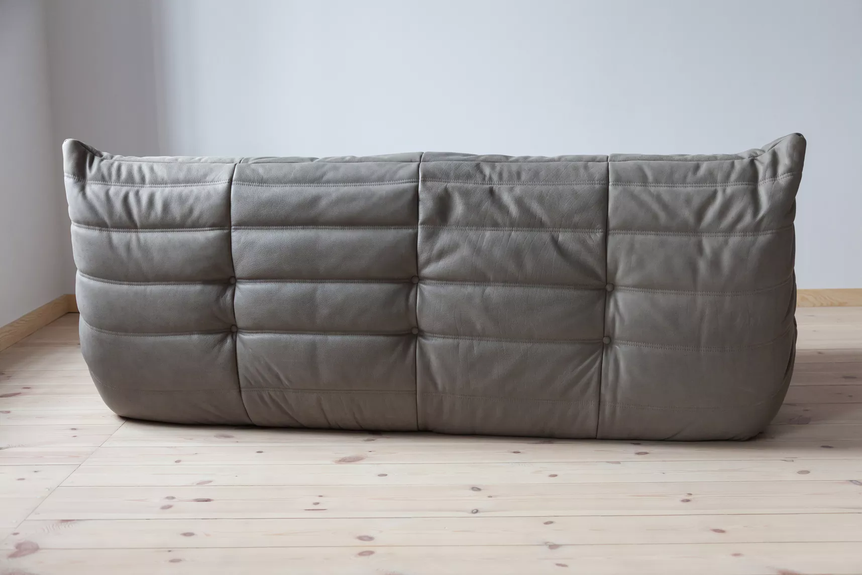 Togo Lounge Set 3-pc. Madras Leather Ash Grey