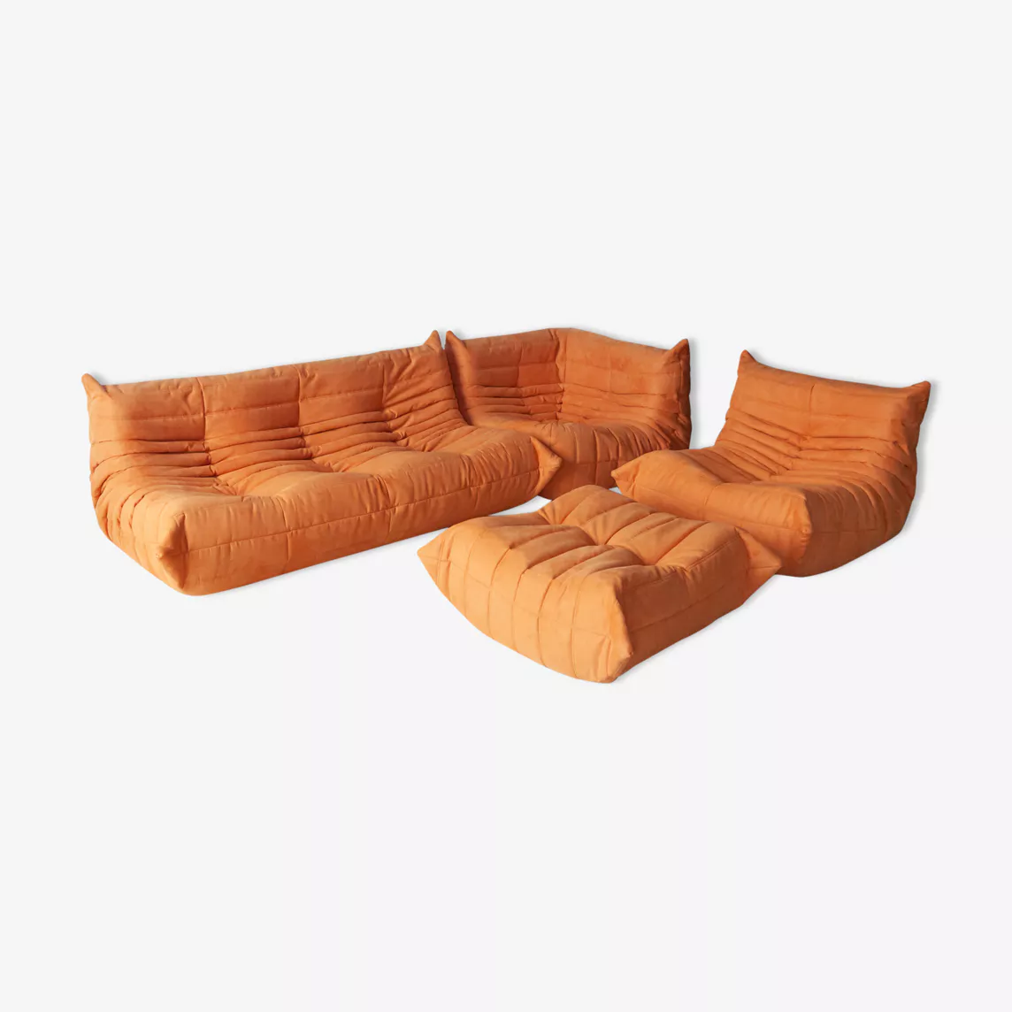 Togo Lounge Set 4-piece. Textile Orange