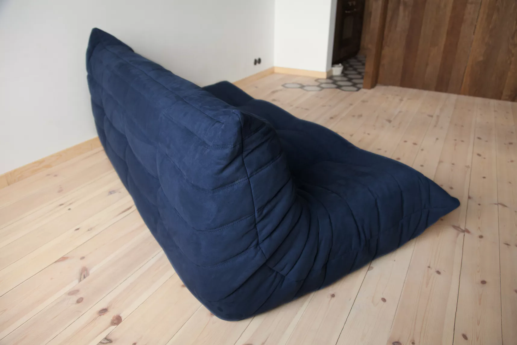 Togo Lounge Set 4-pc. Textile Navy Blue