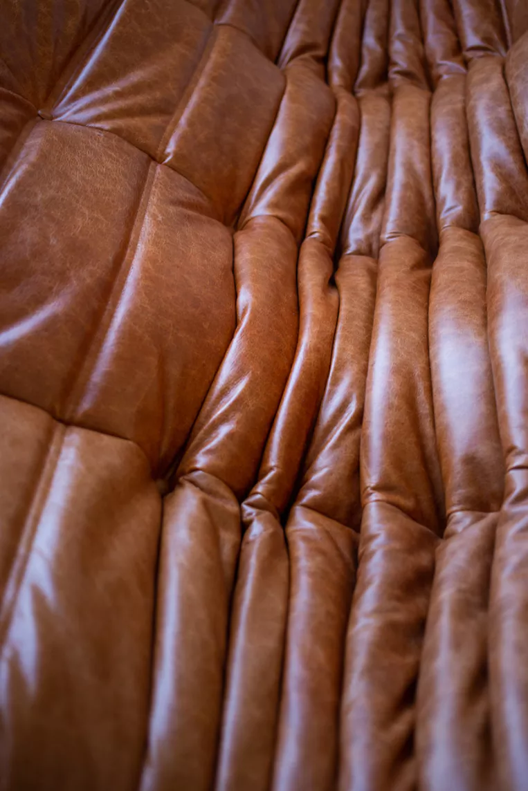 Togo Lounge Set 5-pc. Pull-Up Leather Pine Brown