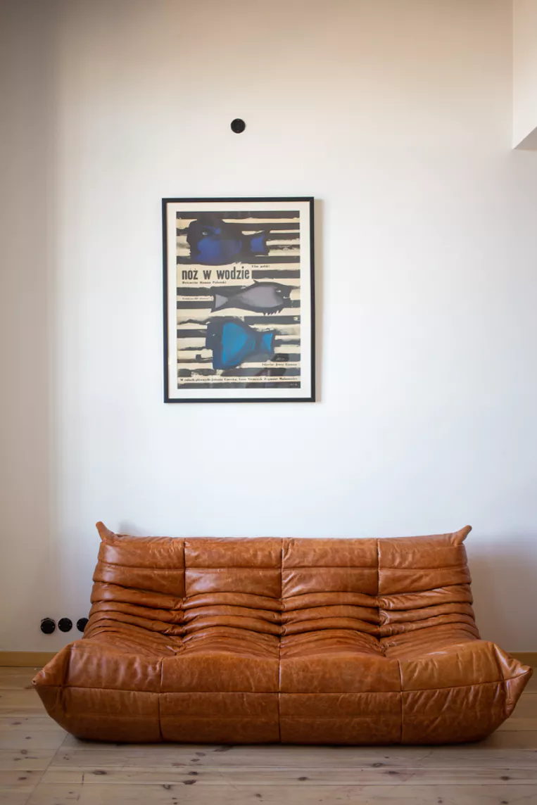 Togo Lounge Set 5-pc. Pull-Up Leather Pine Brown