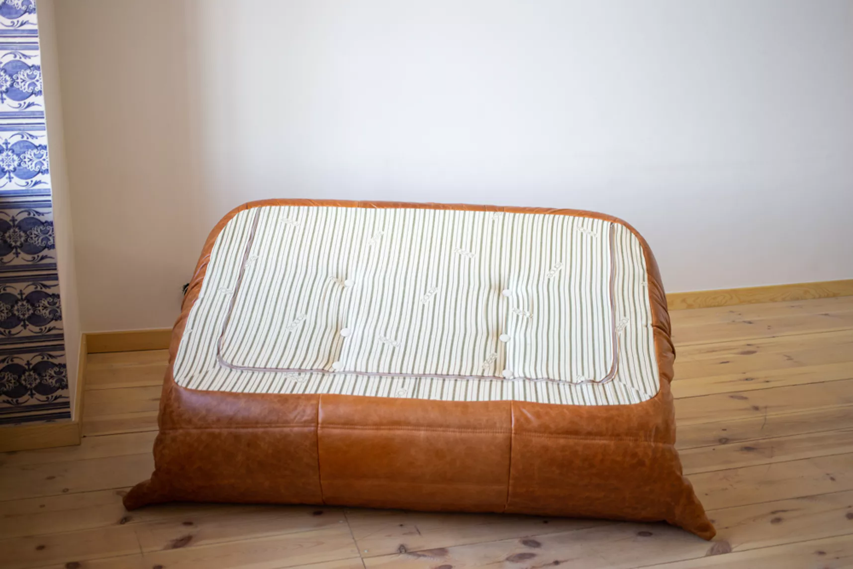 Togo Lounge Set 5-pc. Pull-Up Leather Pine Brown