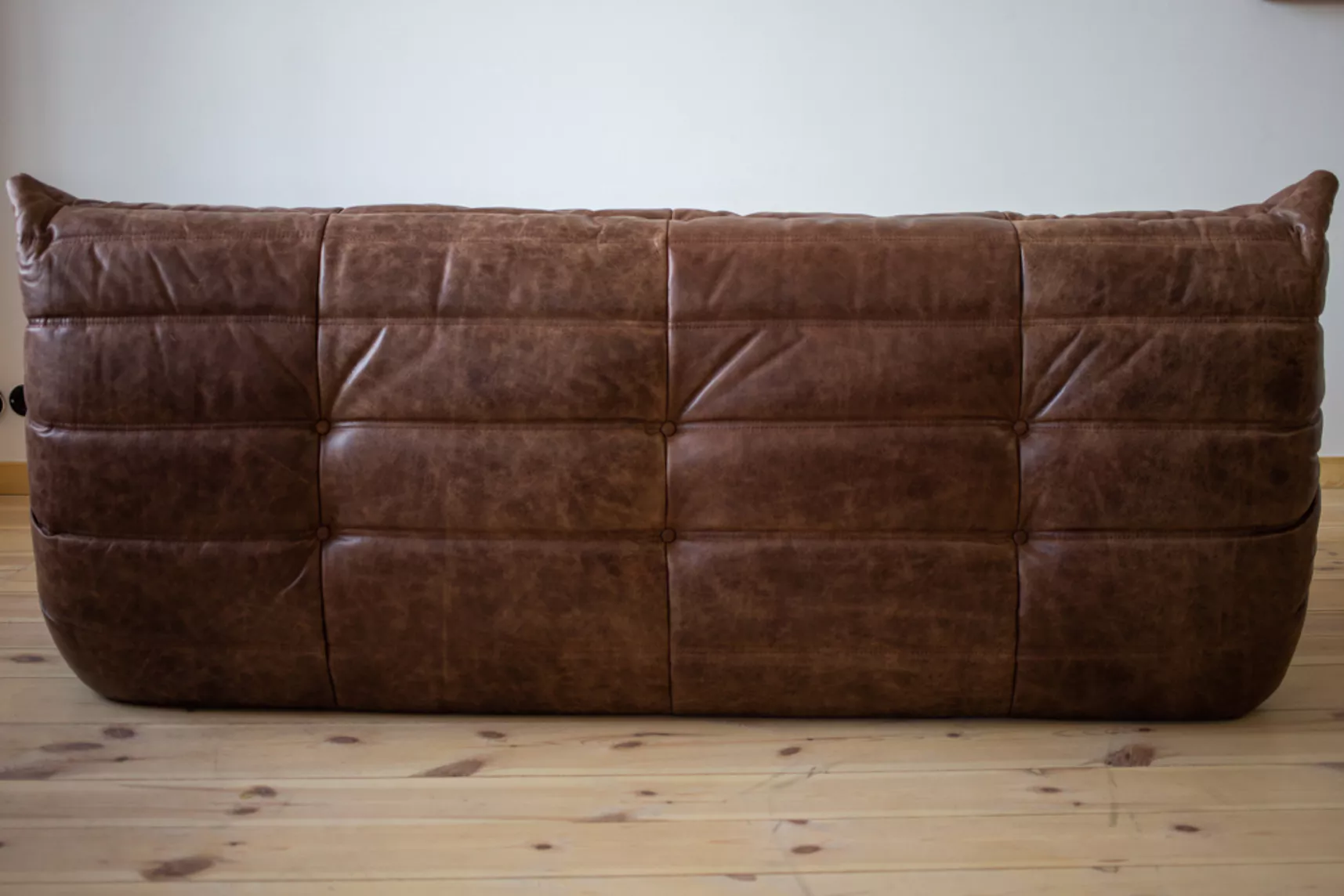 Togo Lounge Set 5-piece Pull-Up Leather Walnut Brown