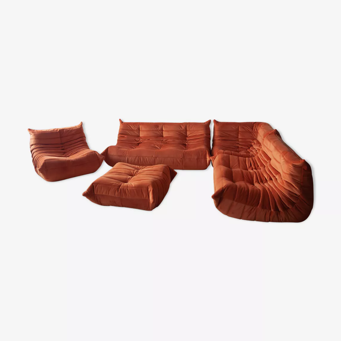 Togo Lounge Set 5-tlg. Samt Orange