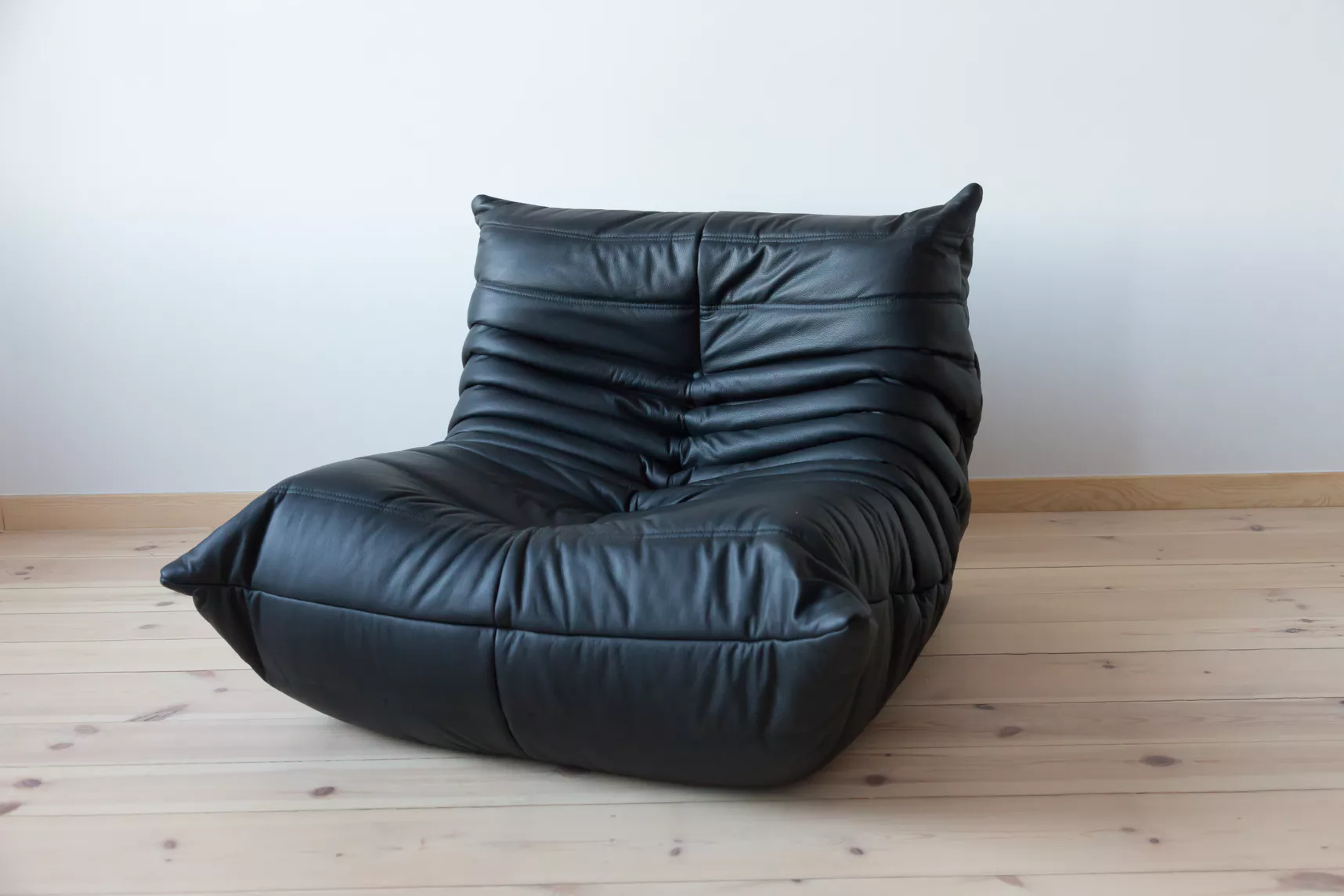 Togo Lounge Set 5 pezzi pelle Madras nero