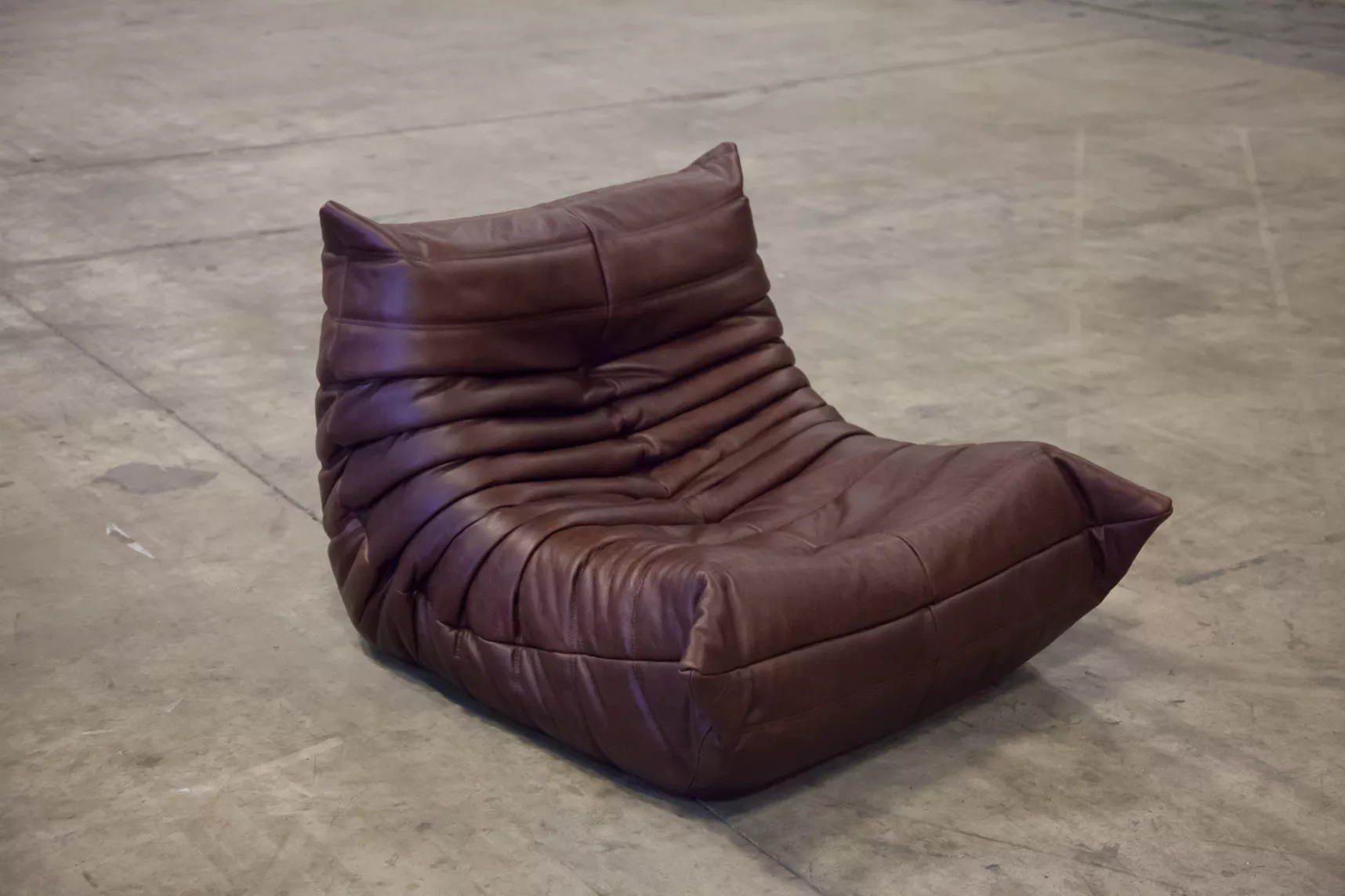 Togo Lounge Set 5-pc. Pull-up Leather Chocolate Brown