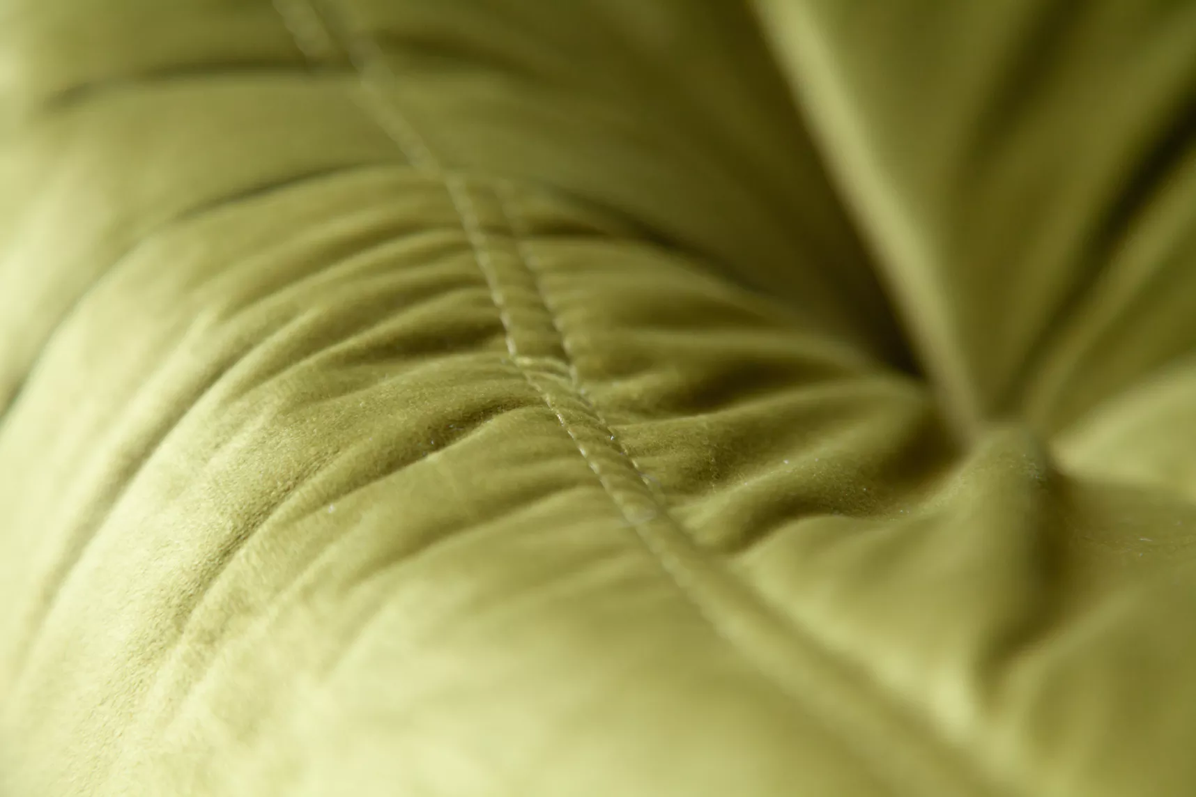 Togo Armchair Velvet Olive Green