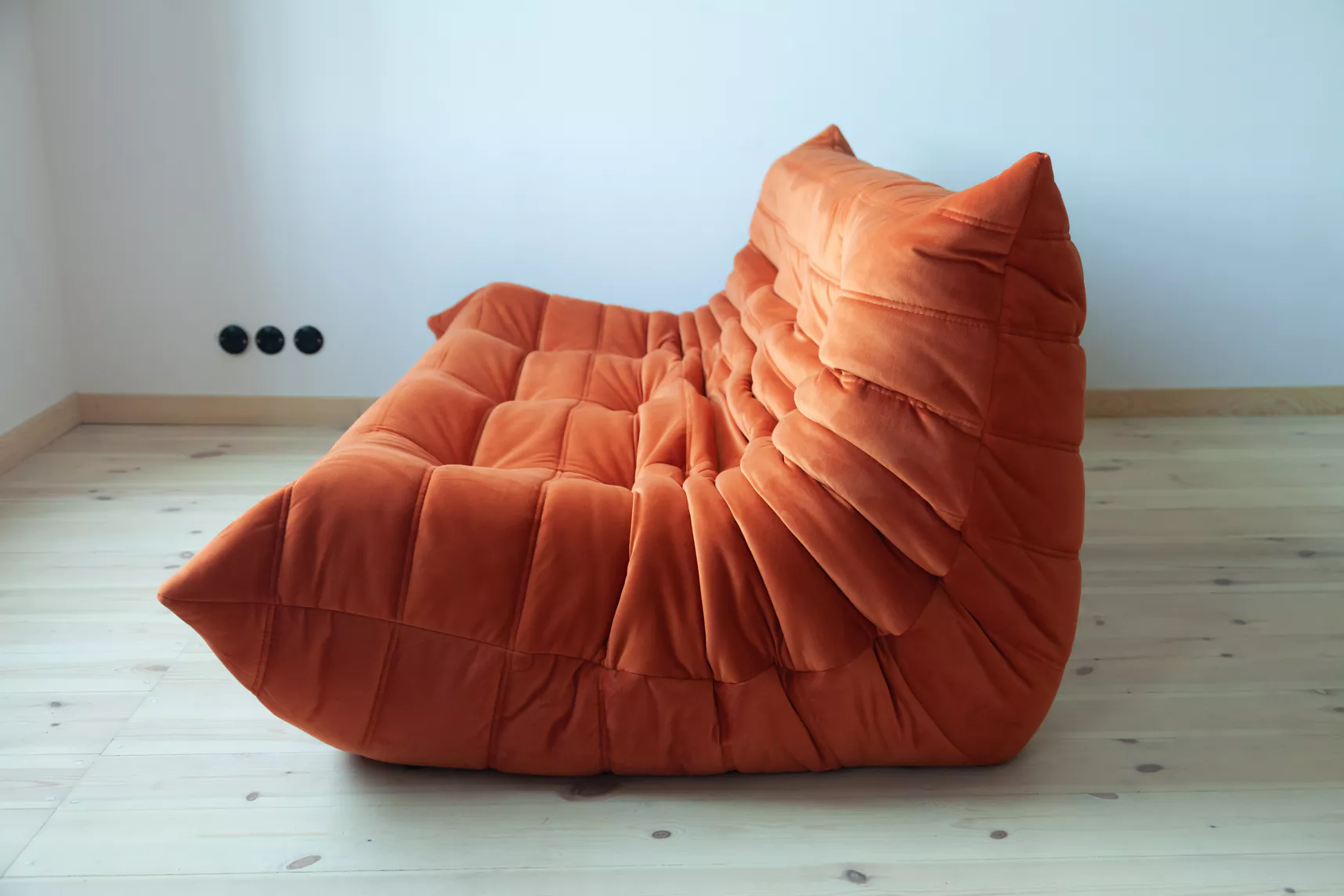Togo Sofa 3-Sitzer Samt Orange