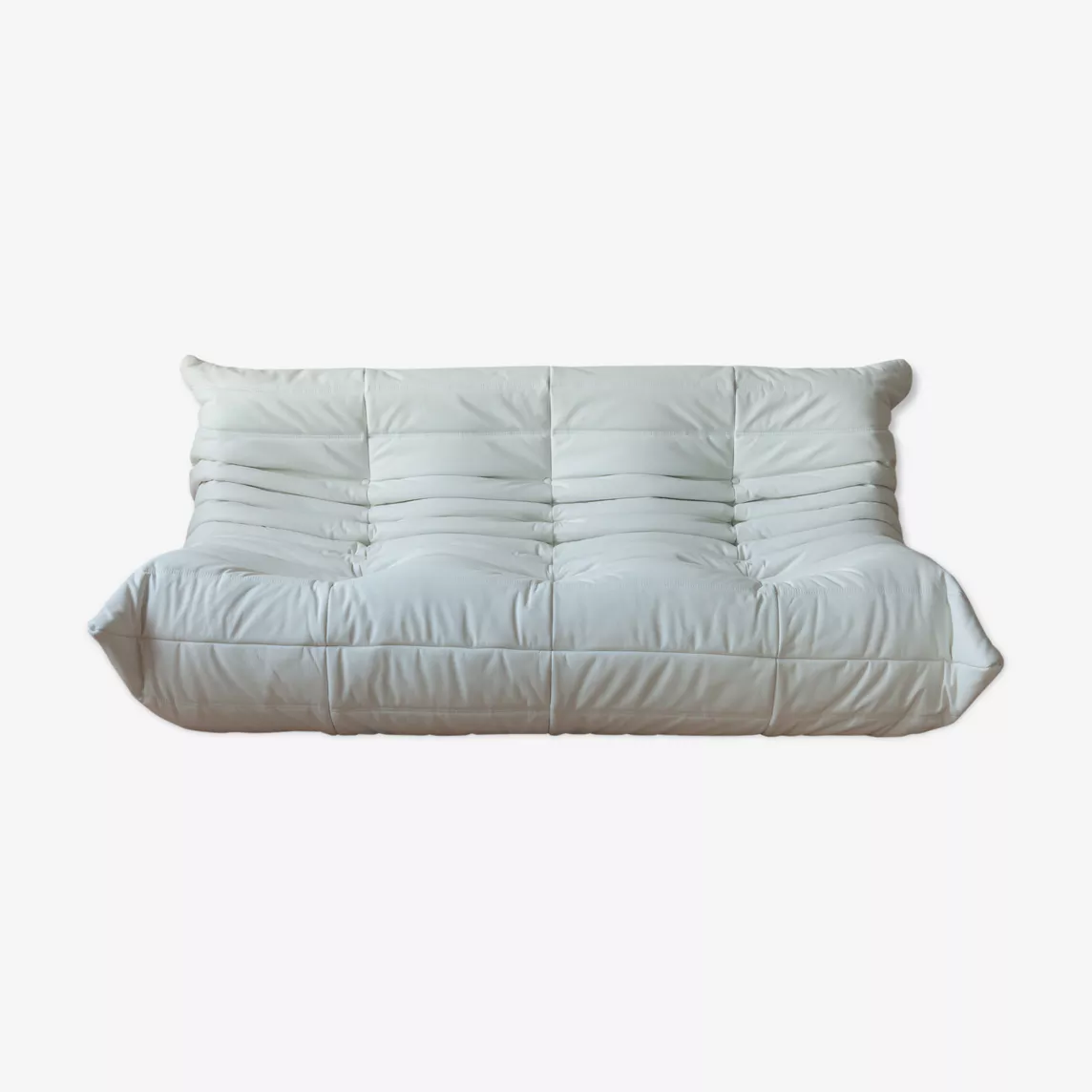 Togo Divano 3 posti Pelle Madras Bianco