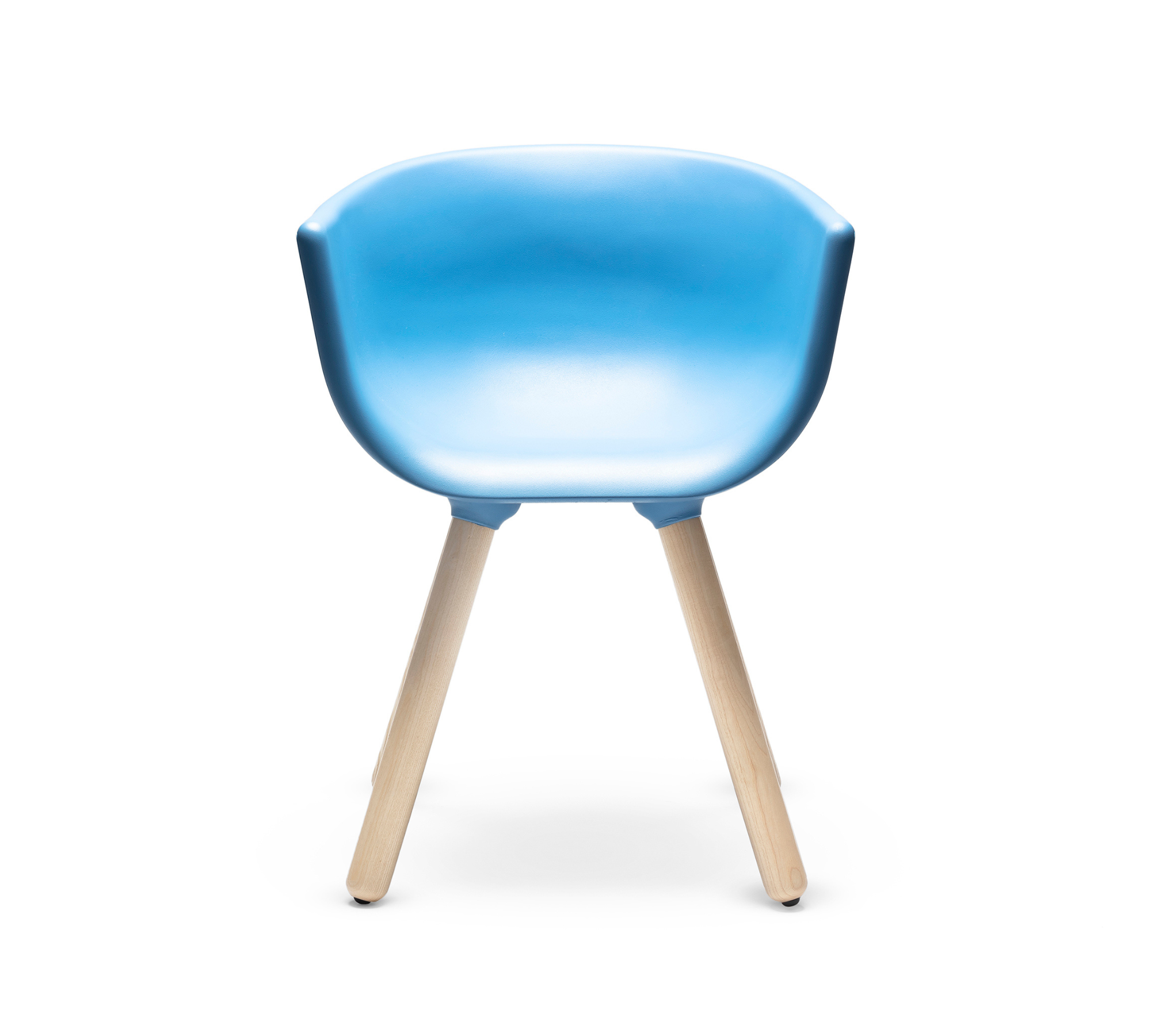 Tulip S Sedia con braccioli Plastica Legno Blu
