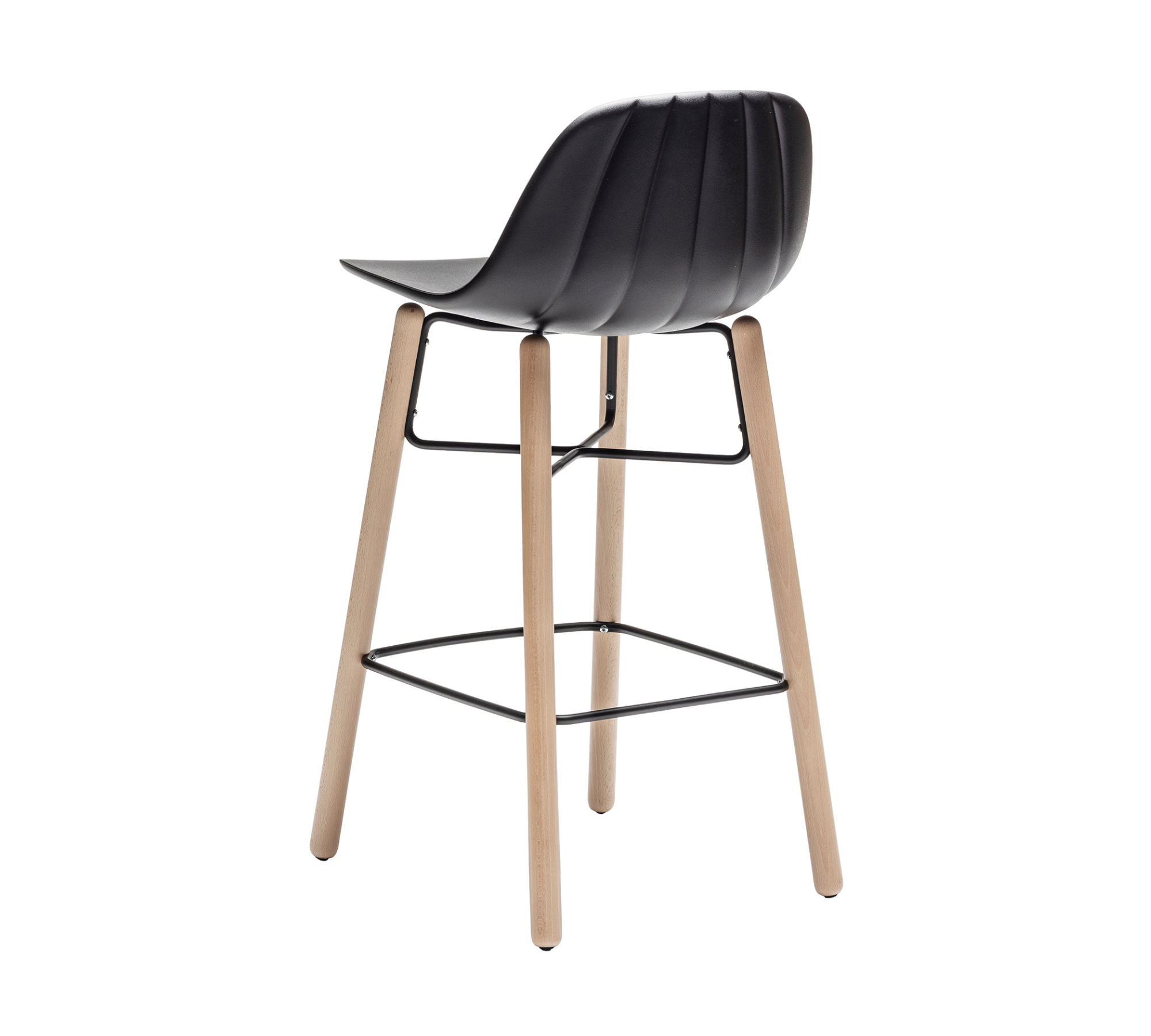 Babah W SG-65 Barstool Plastic Wood Black
