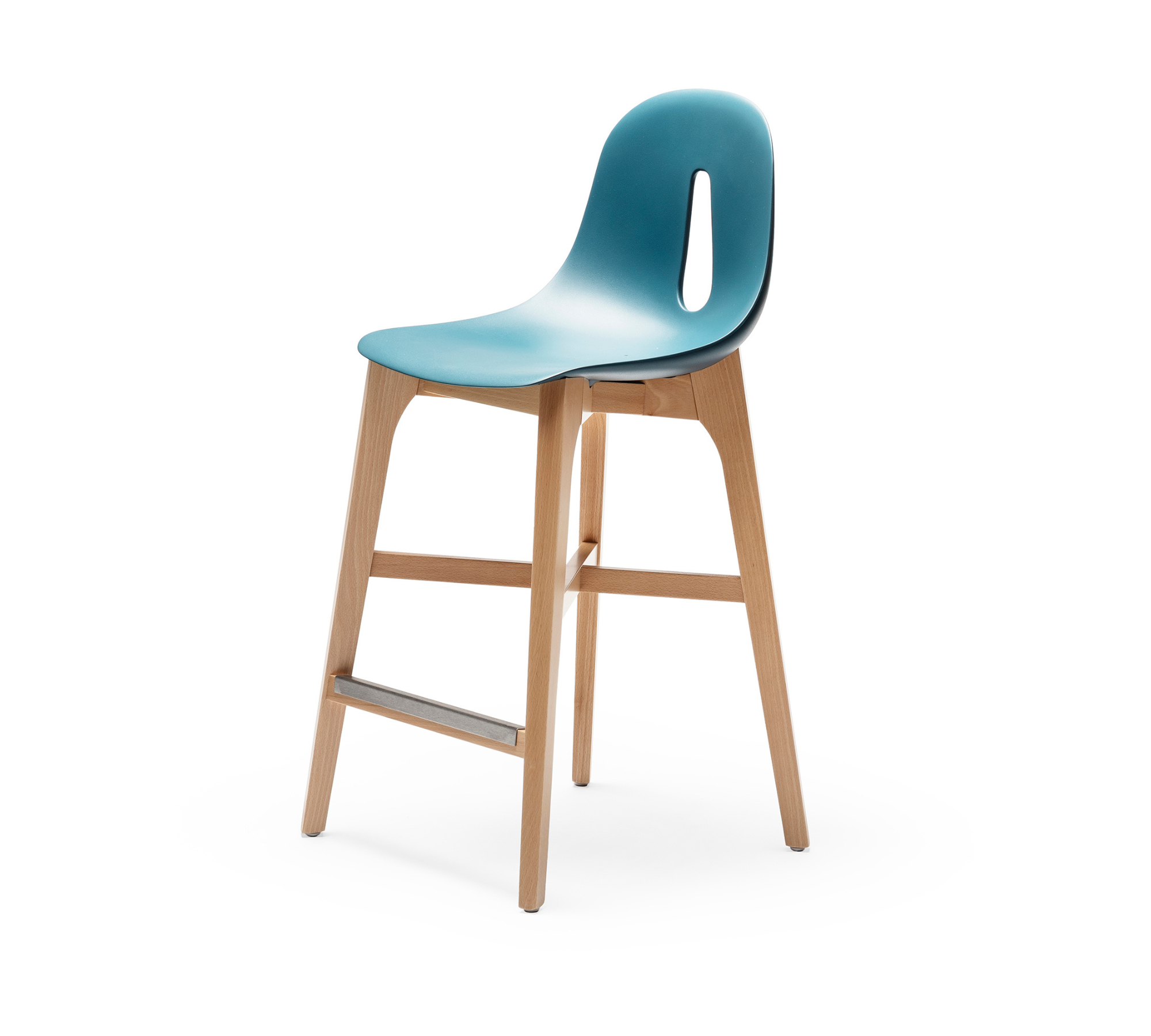Gotham W SG-65 Bar Stool Plastic Wood Blue
