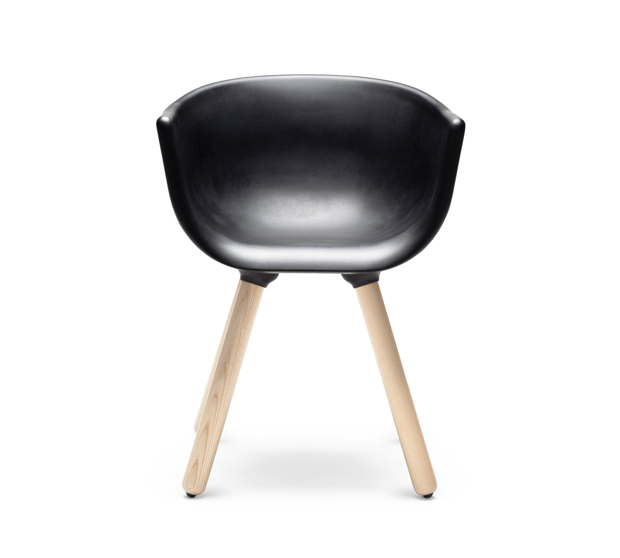 Tulip S Armchair Plastic Wood Black