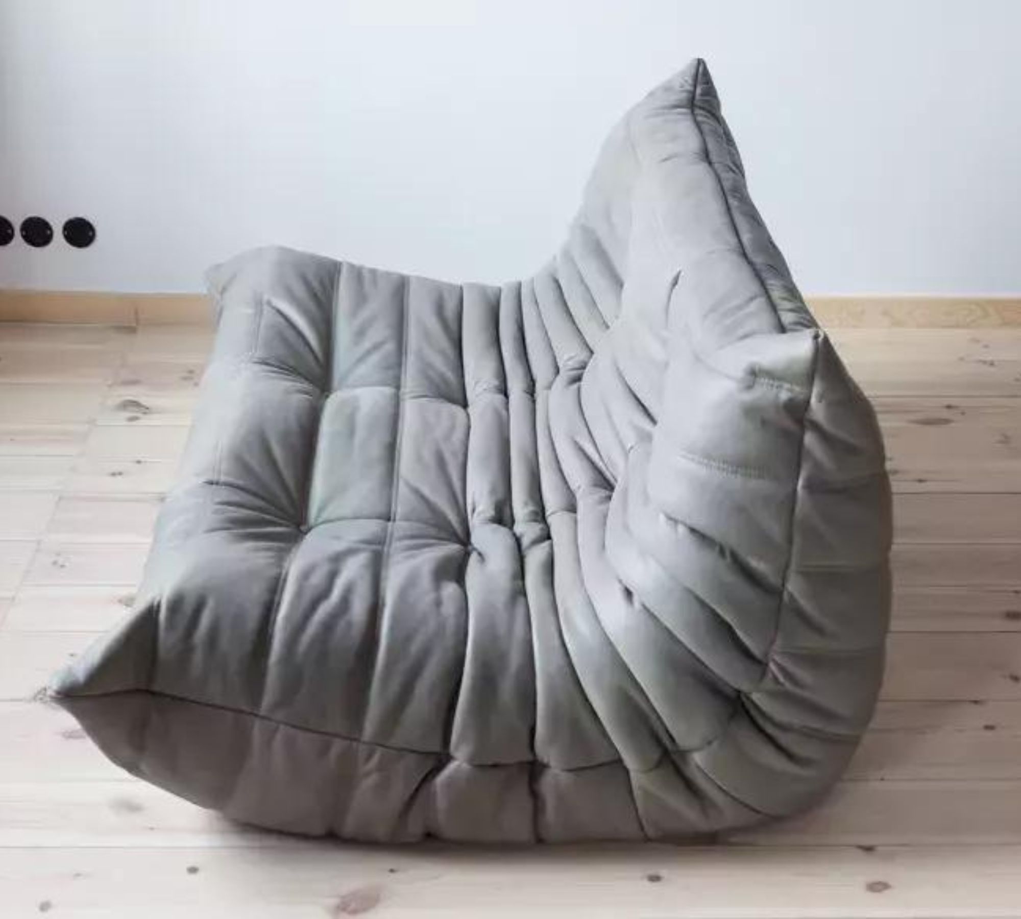 Togo Sofa 2-Sitzer Leder Grau