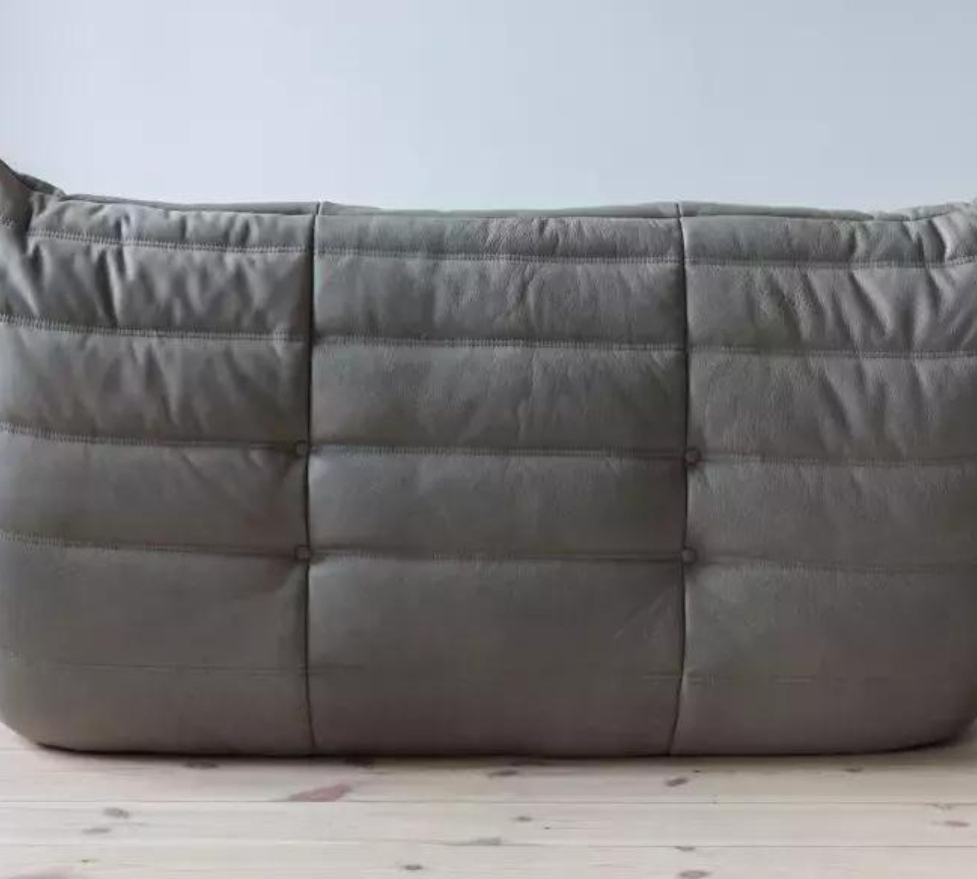 Togo Sofa 2-Sitzer Leder Grau