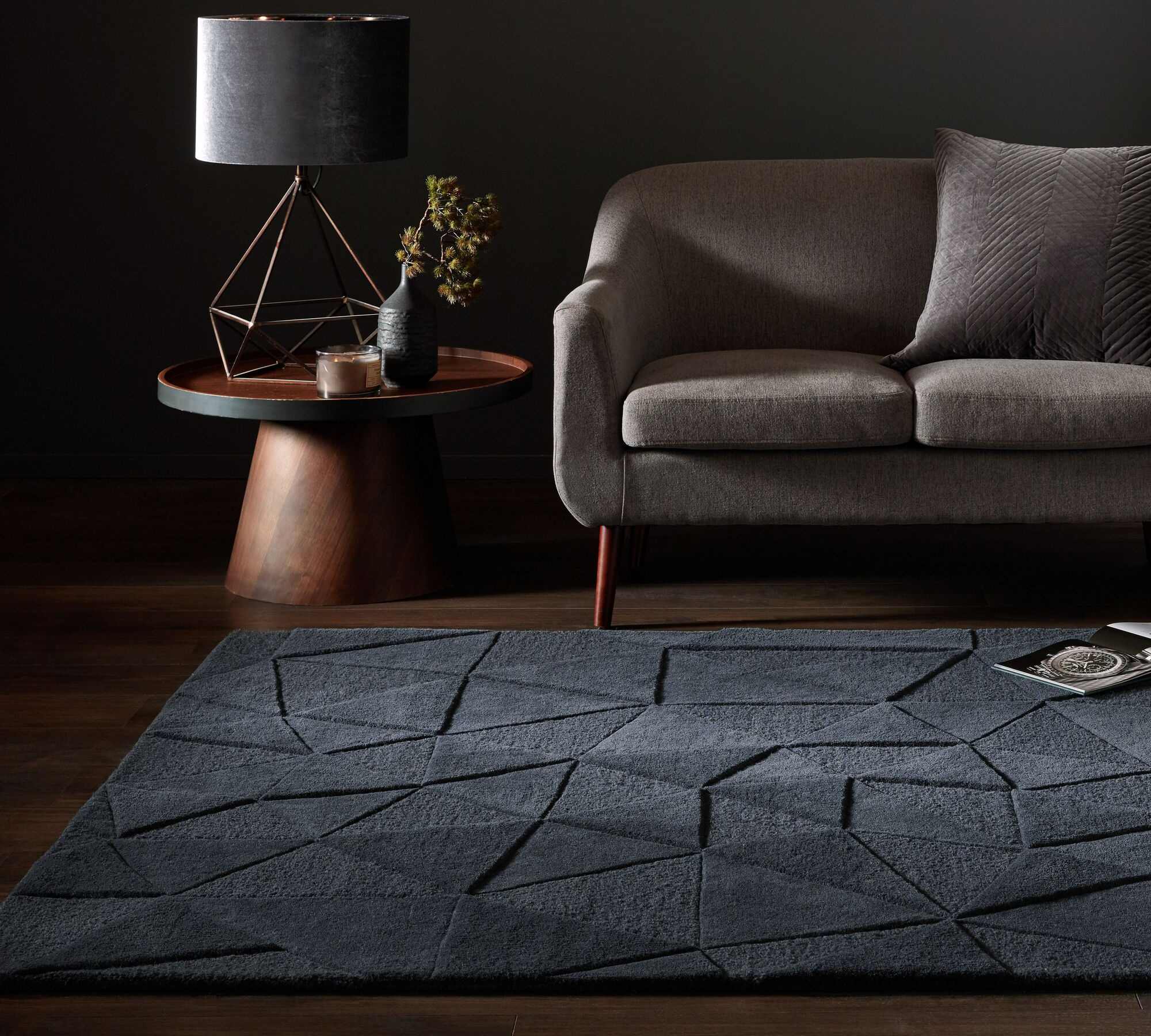 Shard Rug Wool Charcoal 160 x 230 cm