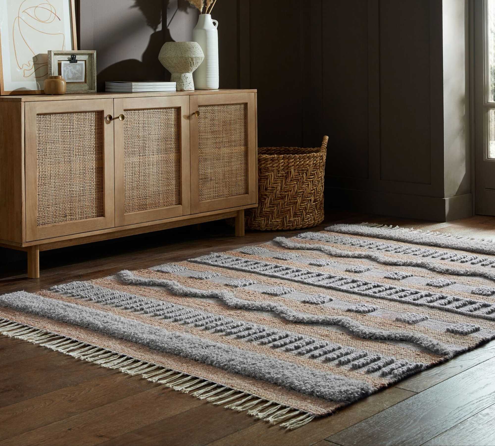 Medina Carpet Jute Natural Grey 160 x 230 cm