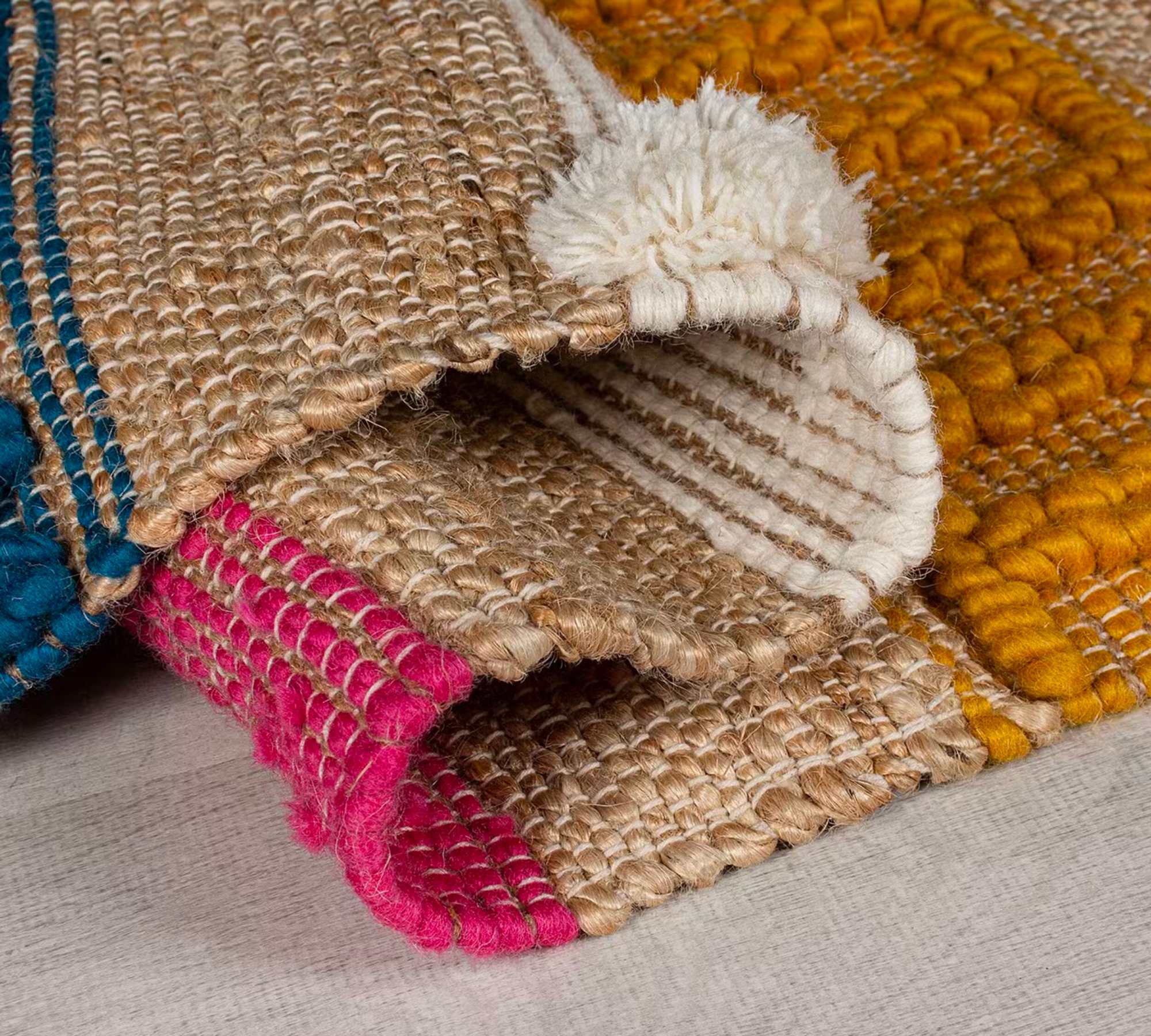 Medina Teppich Jute Natur Mehrfarbig 160 x 230 cm