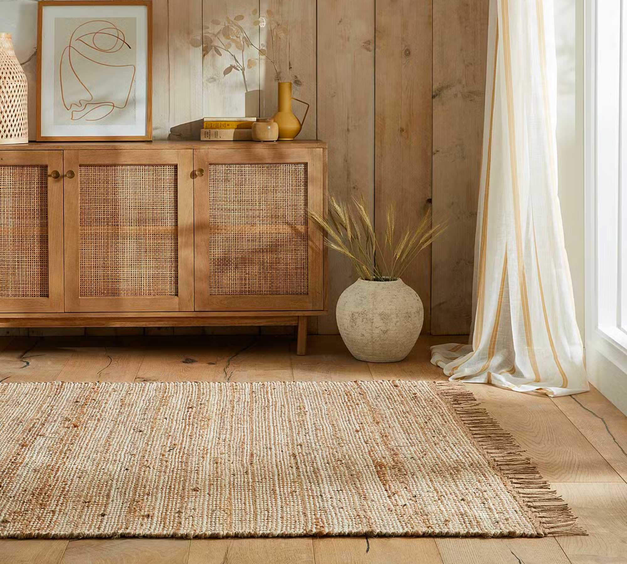 Levi Rug Jute Cotton Beige 80 x 150 cm