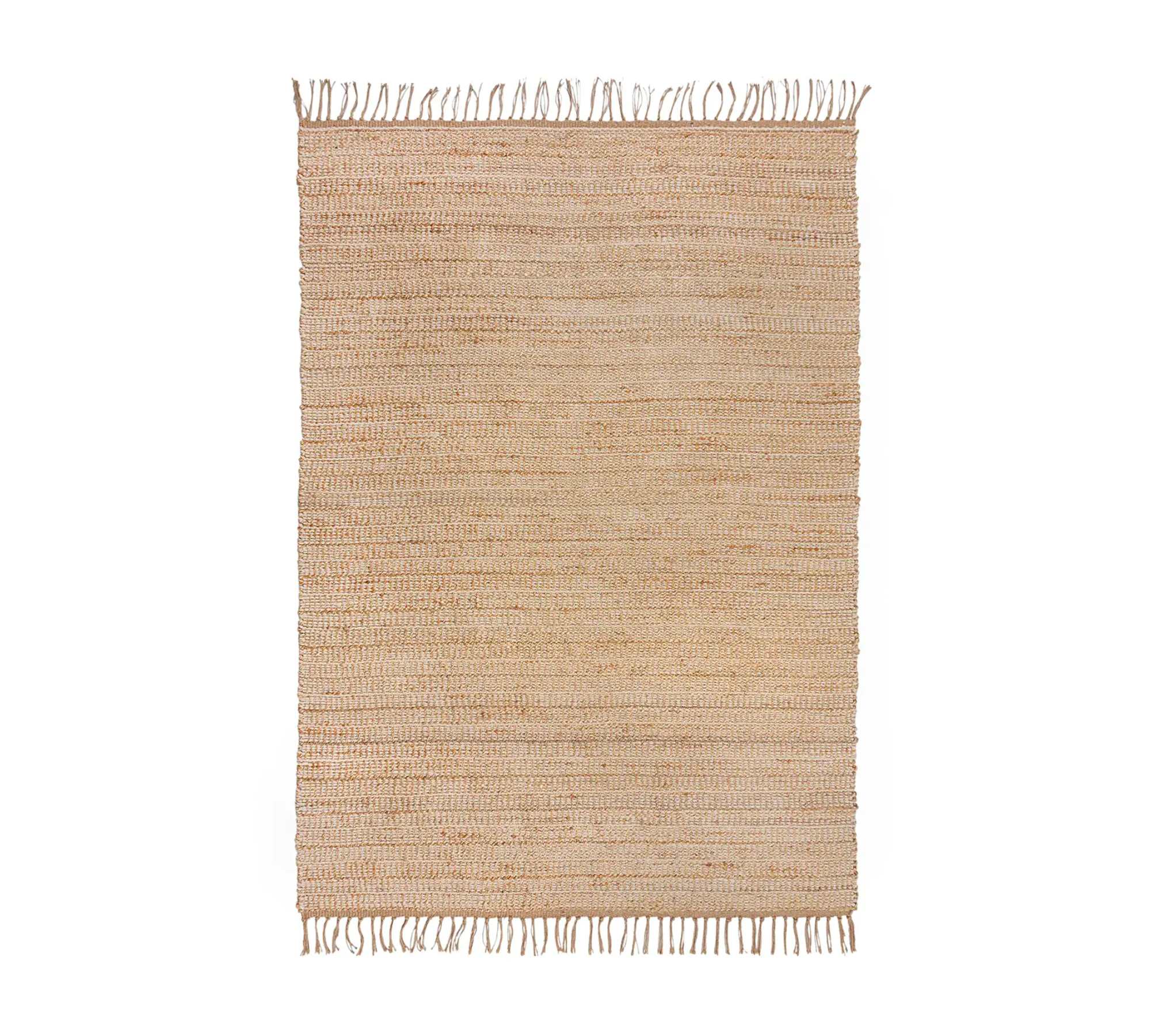 Levi Teppich Jute Baumwolle Beige 160 x 230 cm
