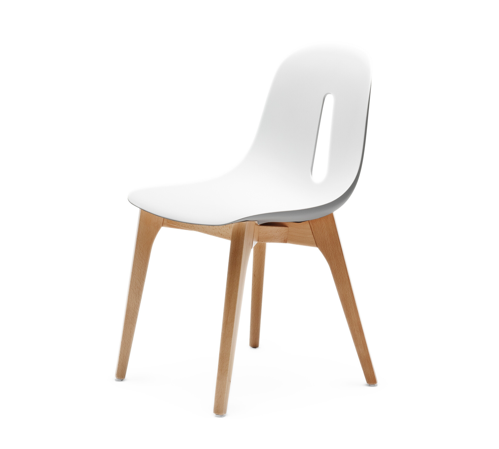 Gotham W Chair Plastic Wood White