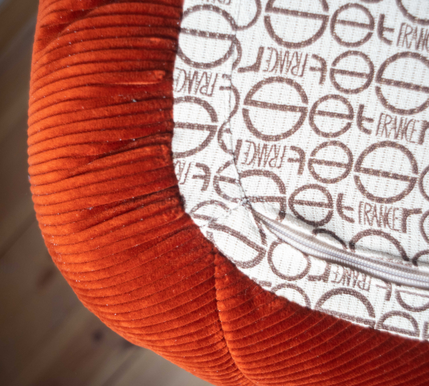 Togo Sofa 3-seater Cord Amber Orange
