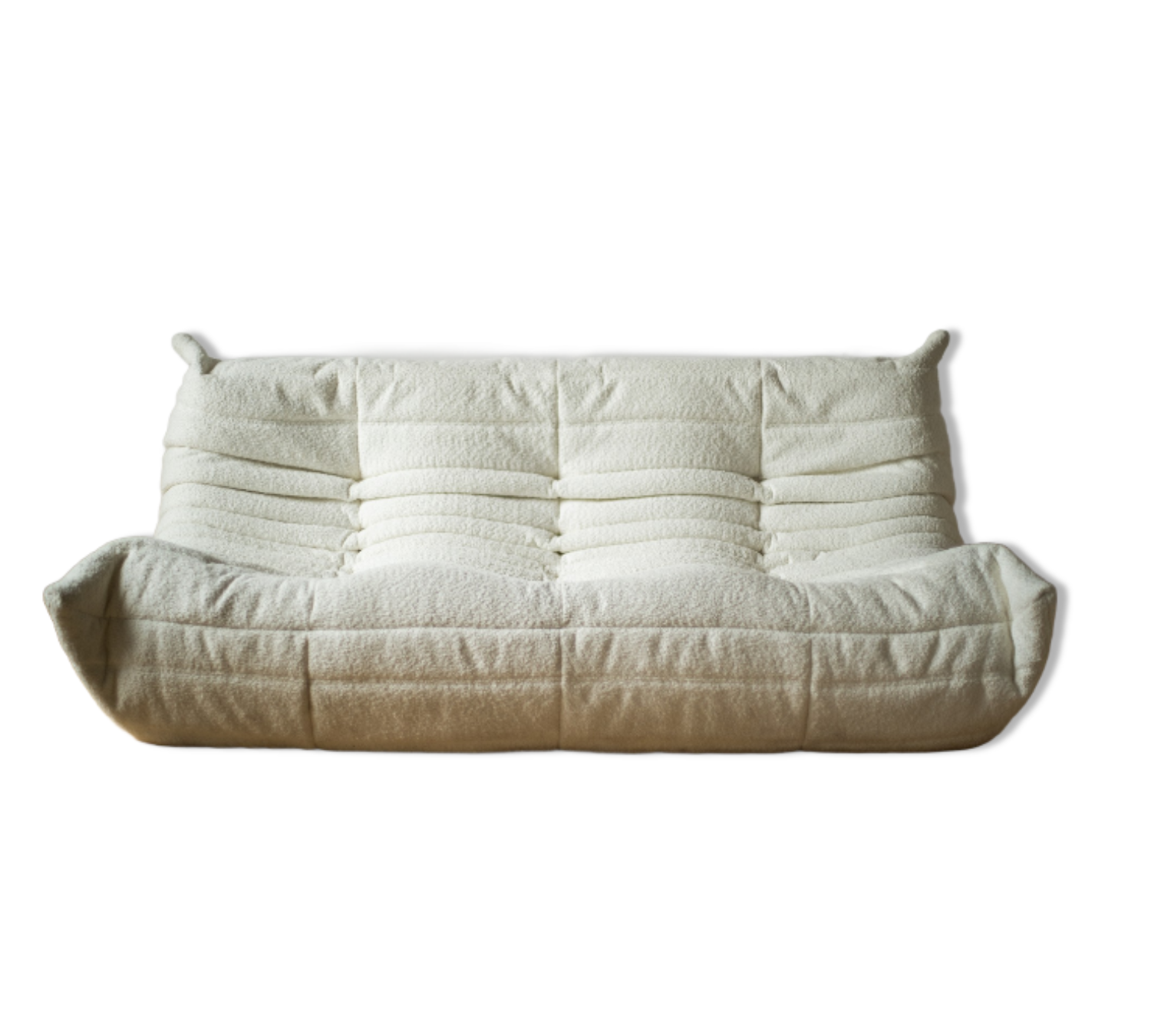 Divano Togo 3 posti Bouclé Bianco