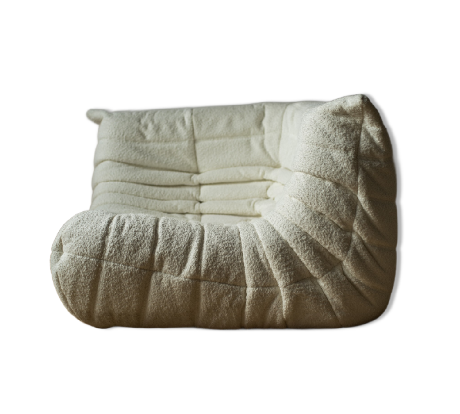 Togo Corner Sofa Bouclé White