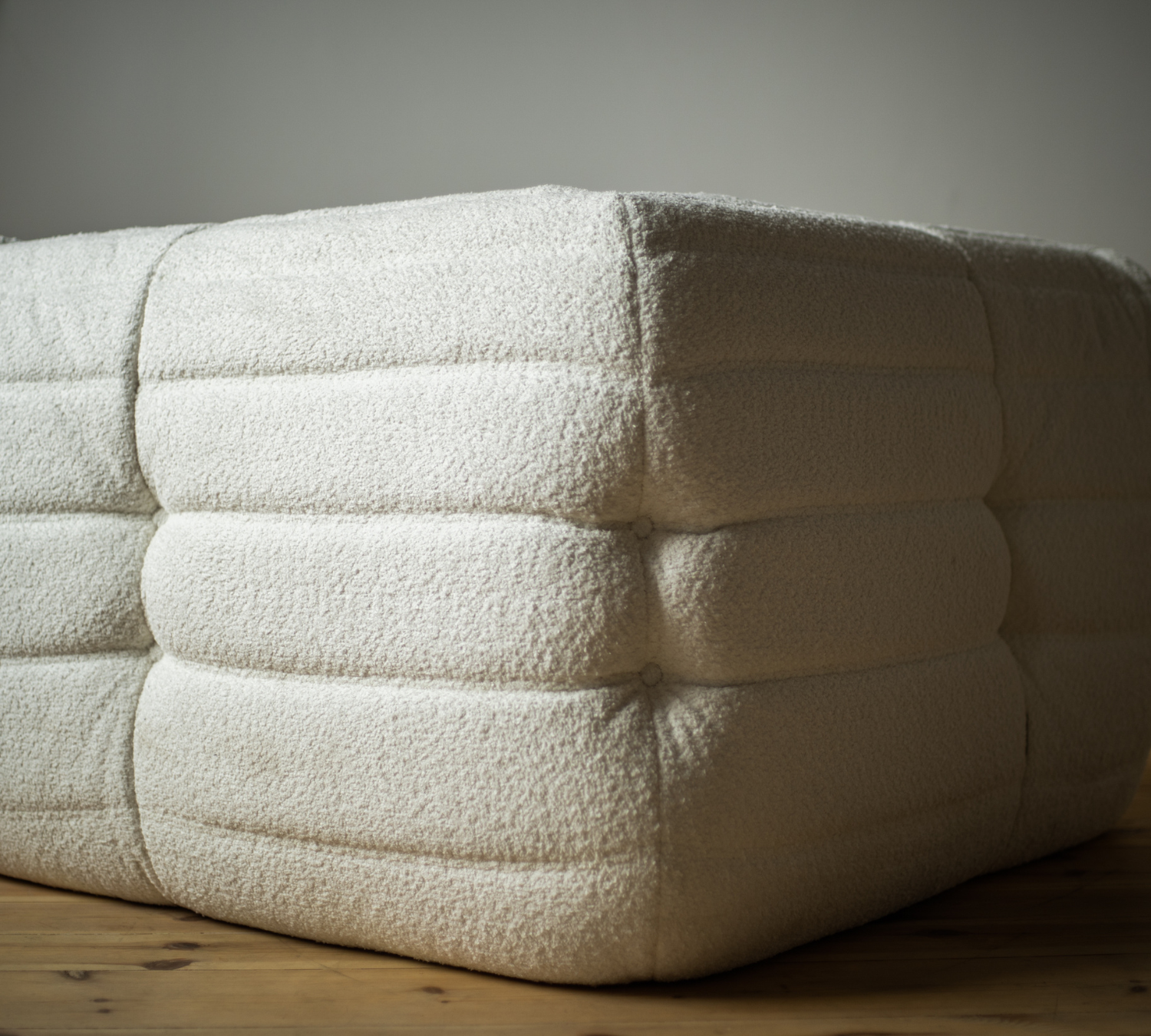 Togo Corner Sofa Bouclé White