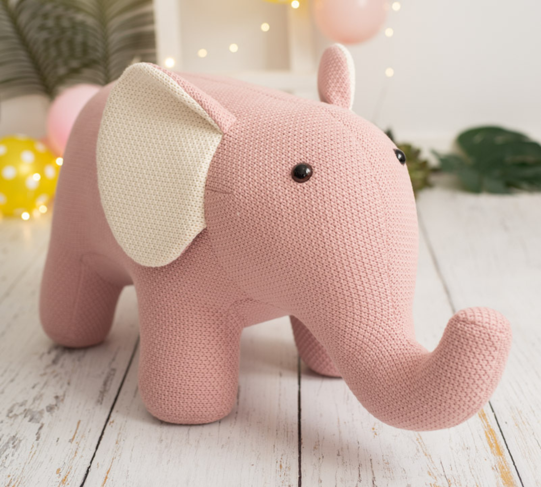 Elephant Maxi Plush toy Cotton Wood Pink