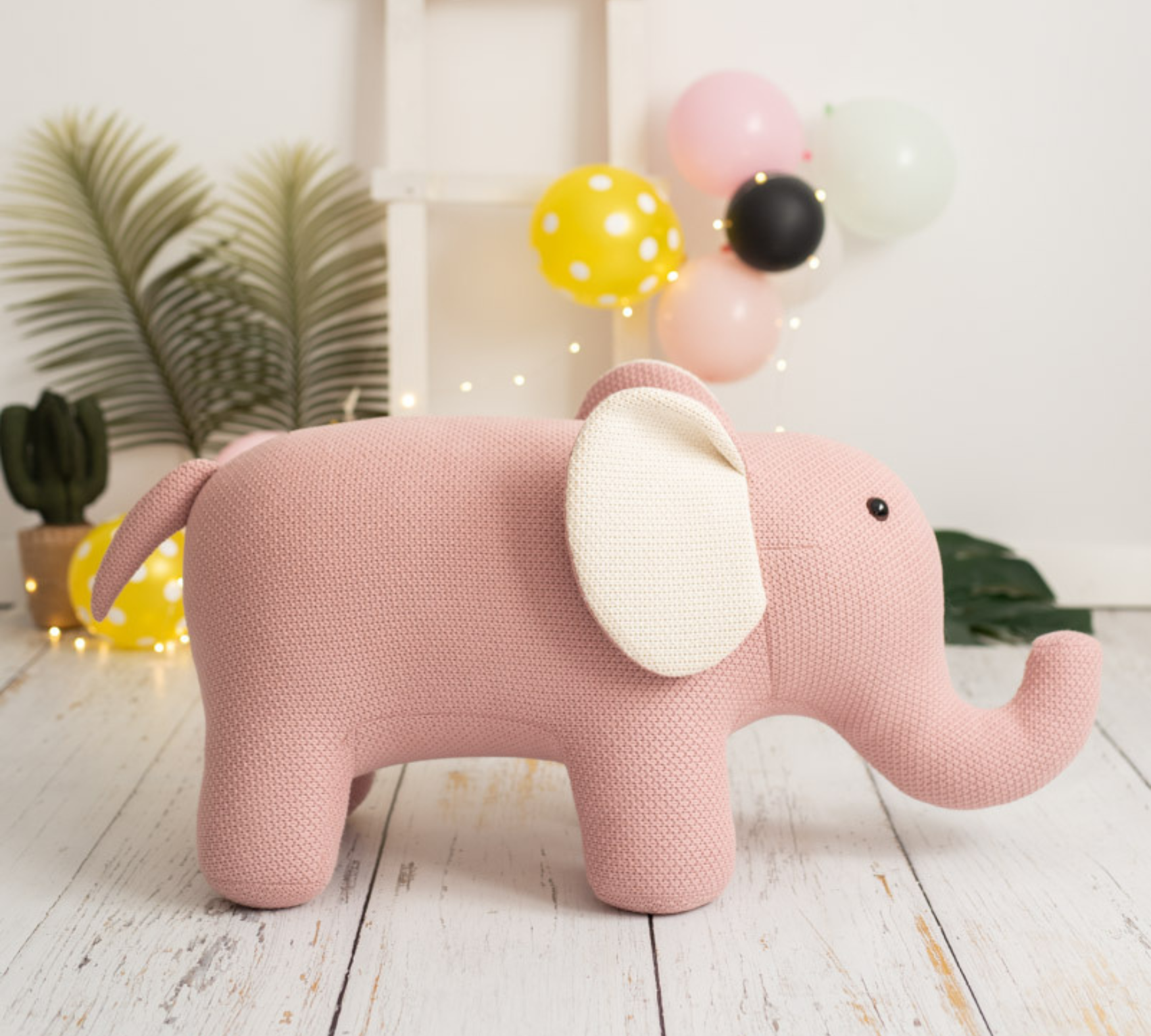 Elephant Maxi Plush toy Cotton Wood Pink
