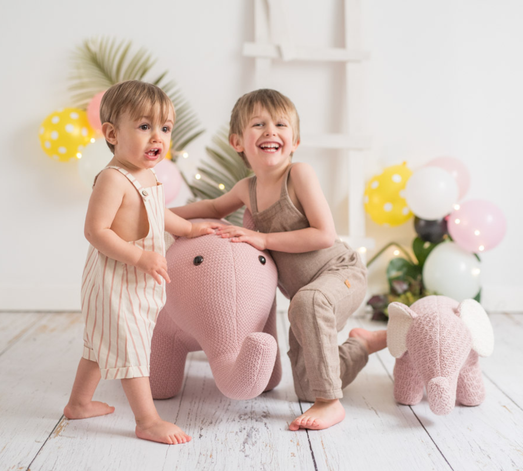 Elephant Maxi Plush toy Cotton Wood Pink