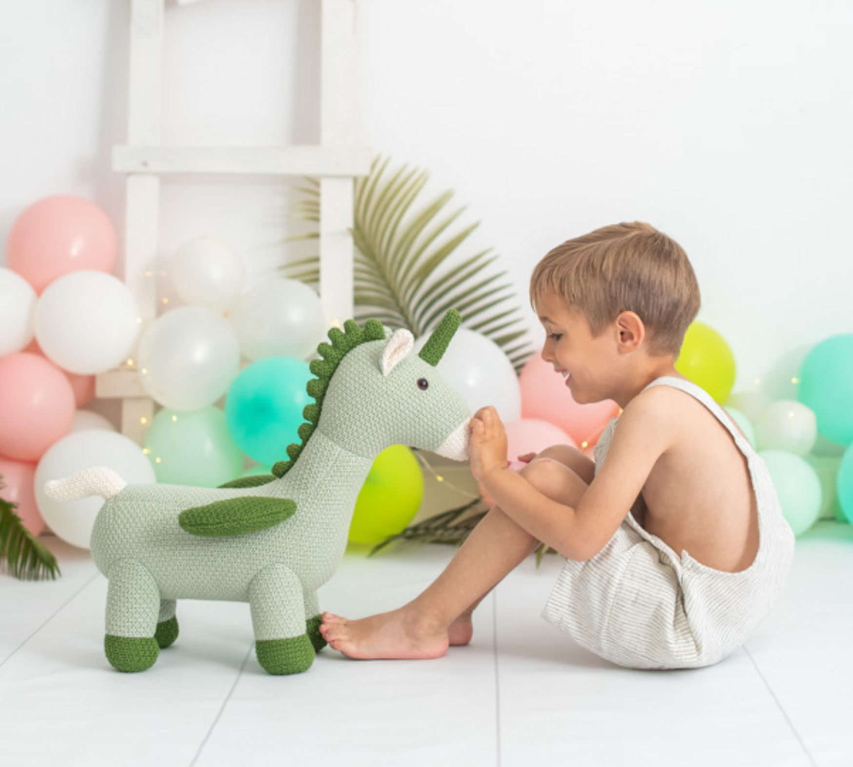 Pegasus Mini Plush Toy Cotton Green