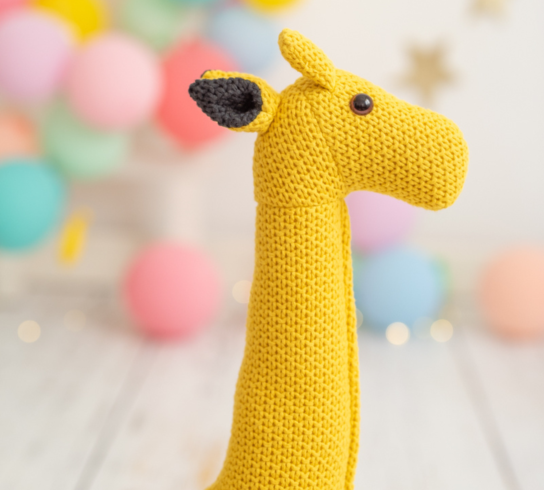 Giraffe Mini Plush Toy Cotton Yellow