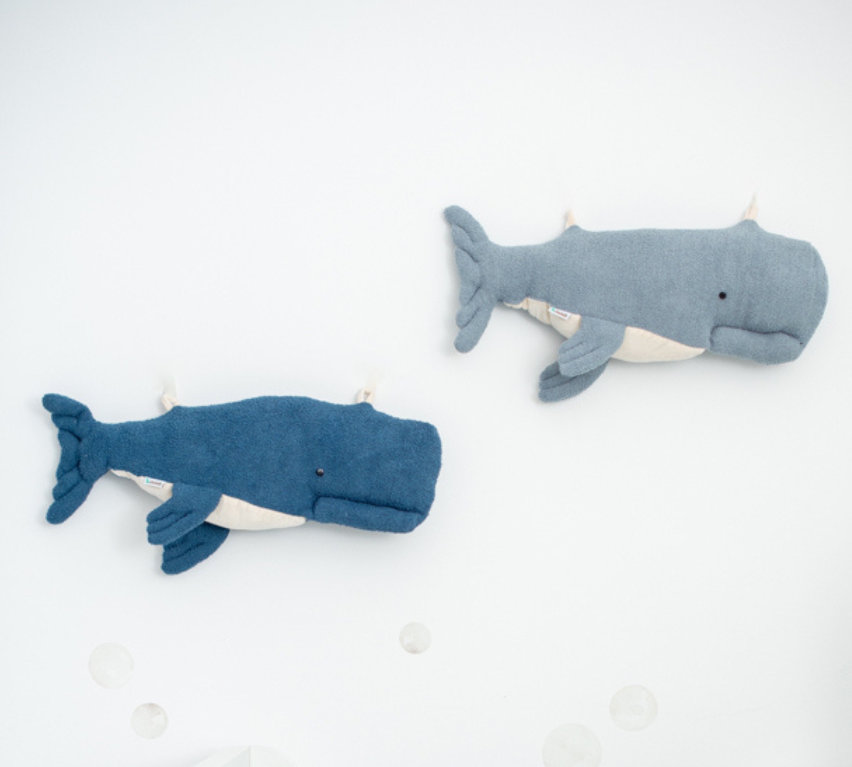 2x Beluga Whale Plush Toy Cotton Blue
