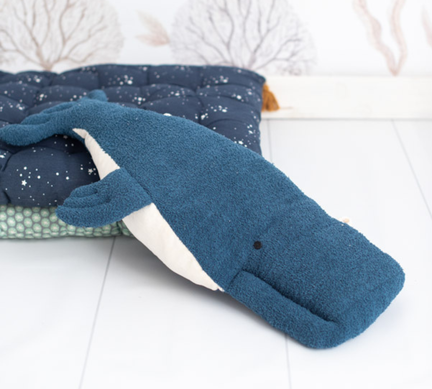 2x Beluga Whale Plush Toy Cotton Blue