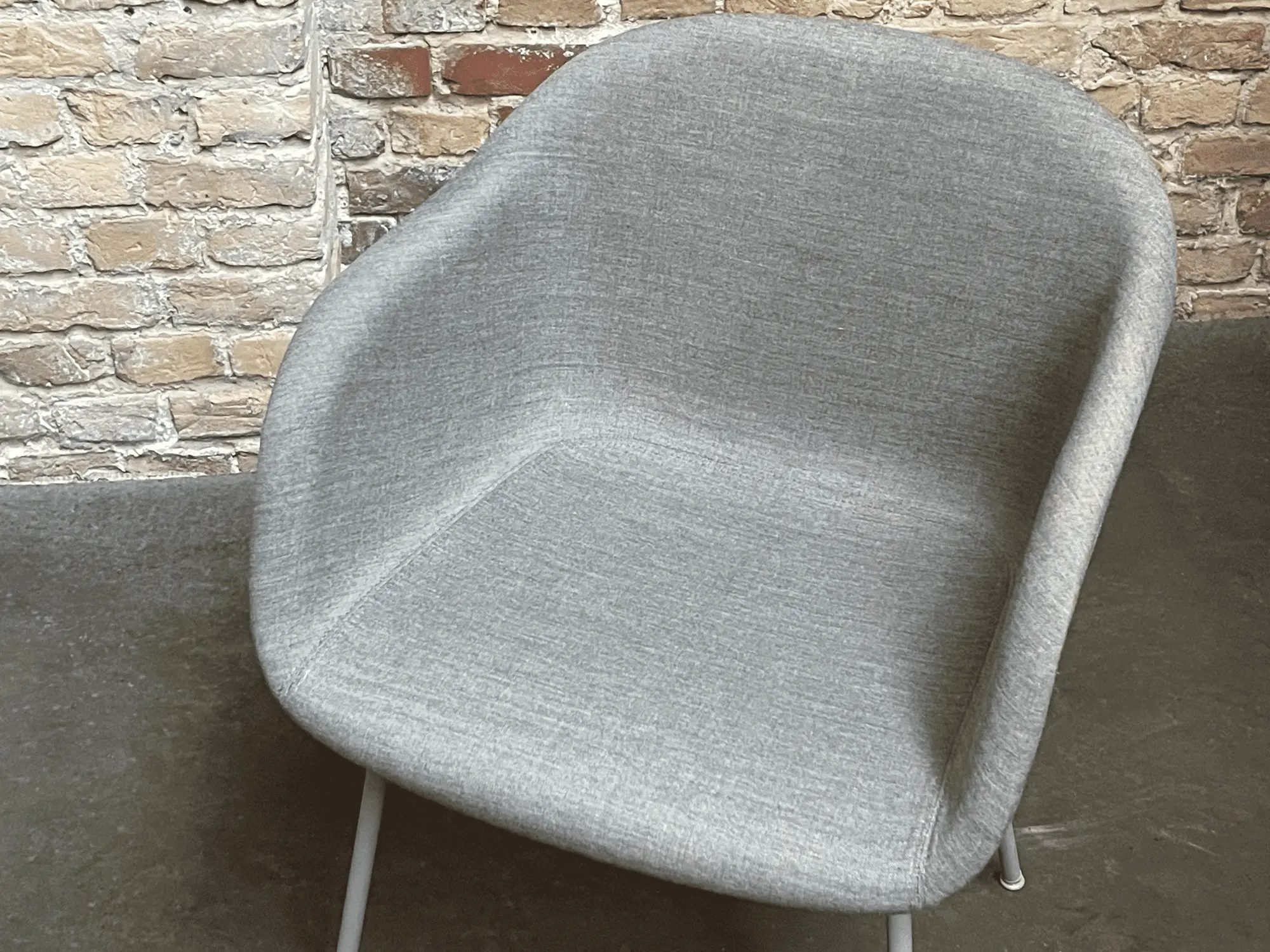 Fiber Armchair Textile Steel Grey