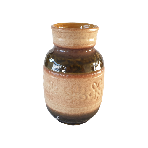 Vintage Vase Keramik Mehrfarbig