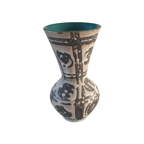 Vintage Vase Keramik Mehrfarbig