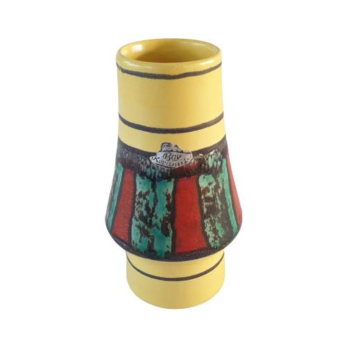 Vintage Vase Keramik Mehrfarbig