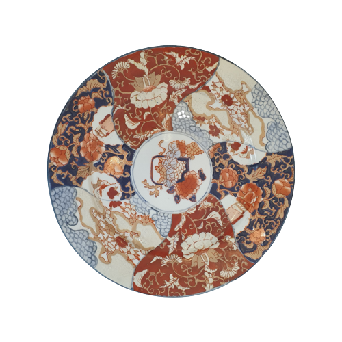 Vintage Plate Porcelain Multicolor