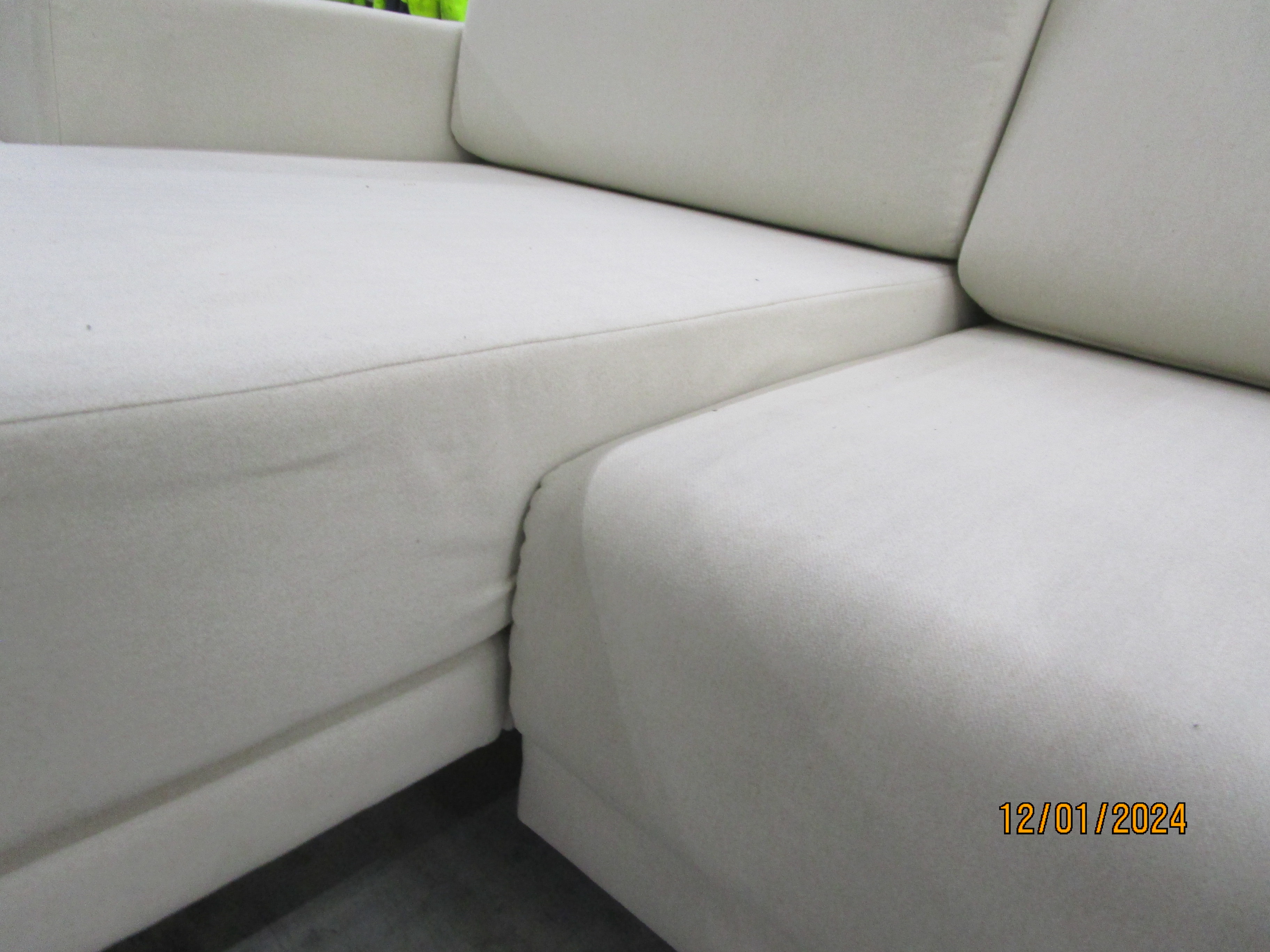 Tyme Sofa Bed Chaise Lounge Left Vegan Wool Cream Beige