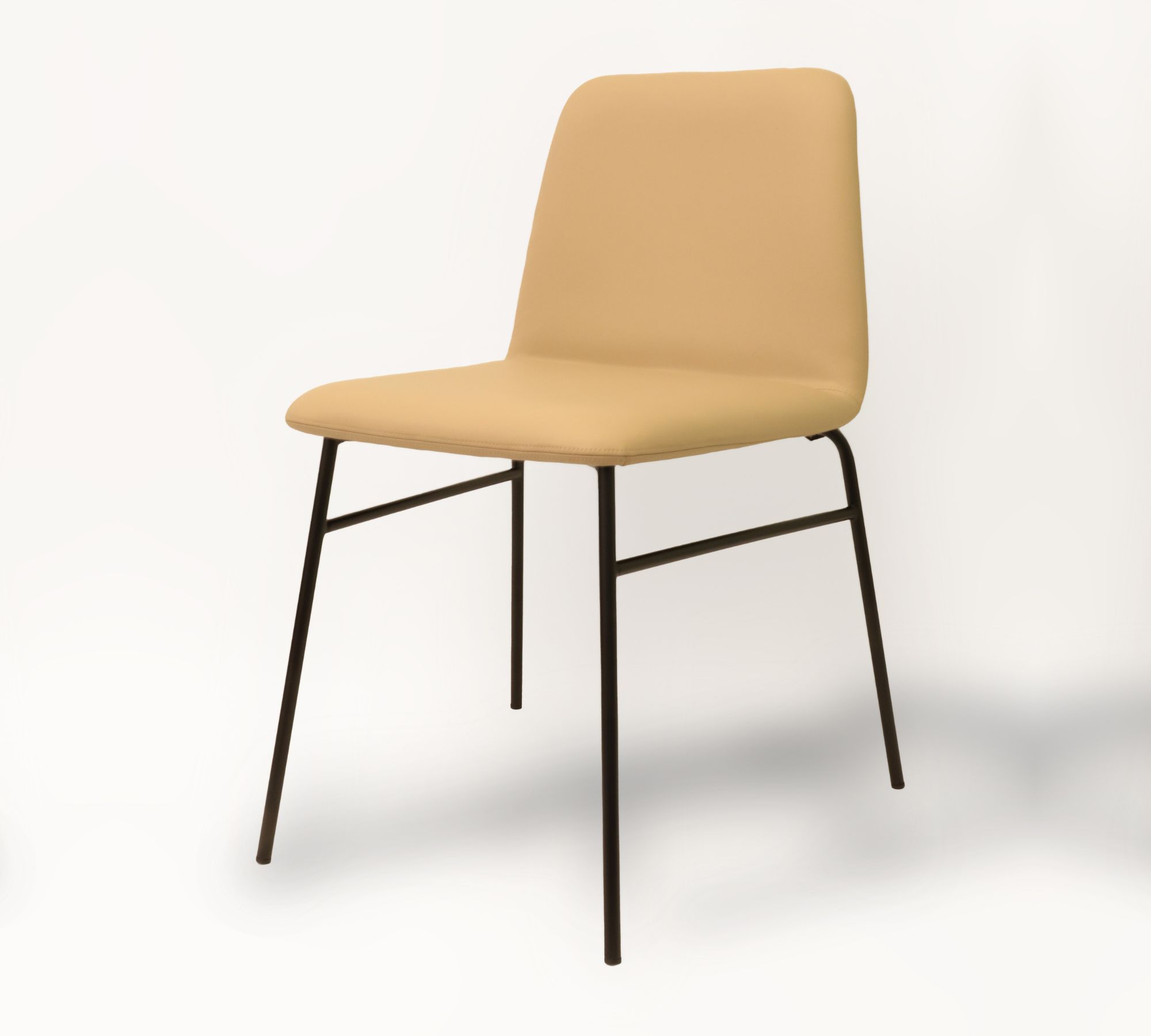 4x Bardot Chair Textile Metal Taupe
