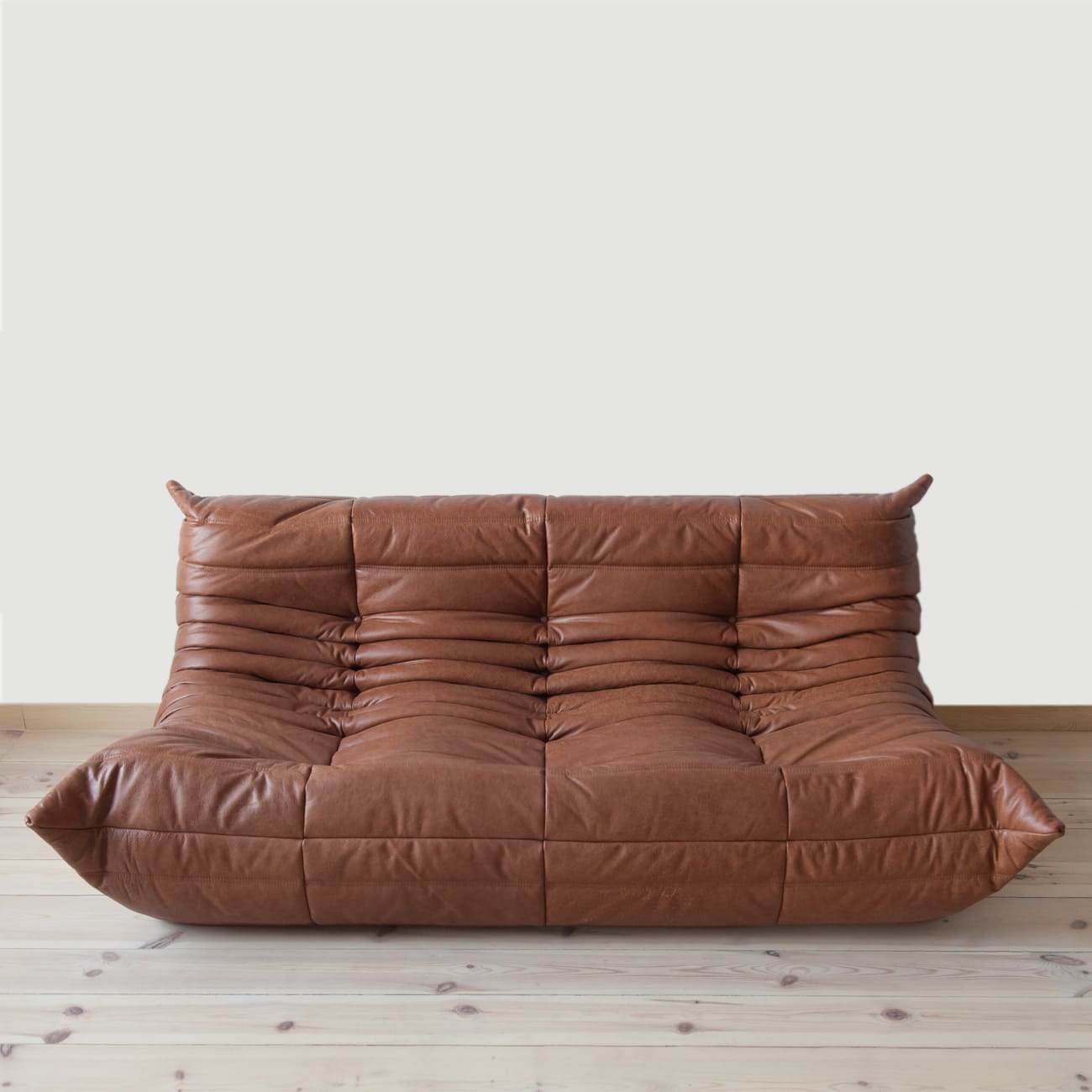Togo Sofa 3-seater Pull-Up-Leather Kentucky Brown