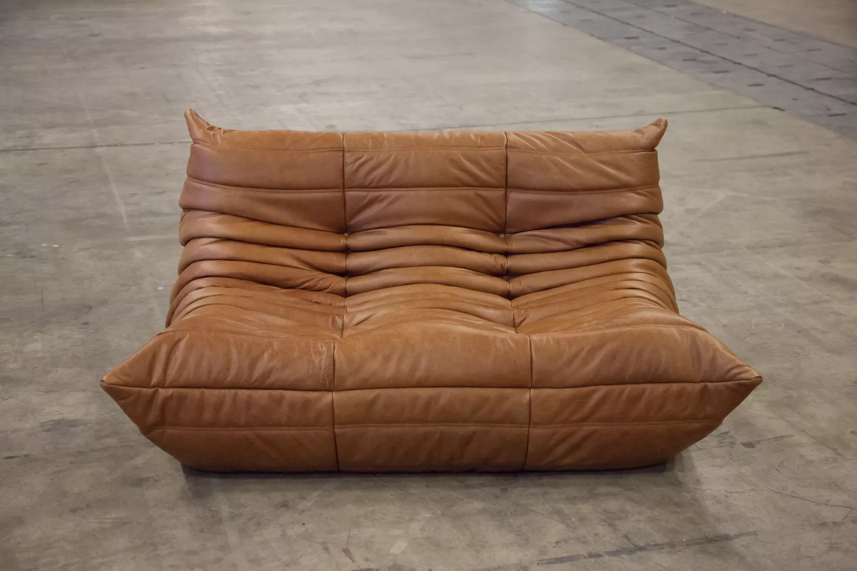 Togo Lounge Set 3-pc. Pull-Up Leather Tobacco Brown