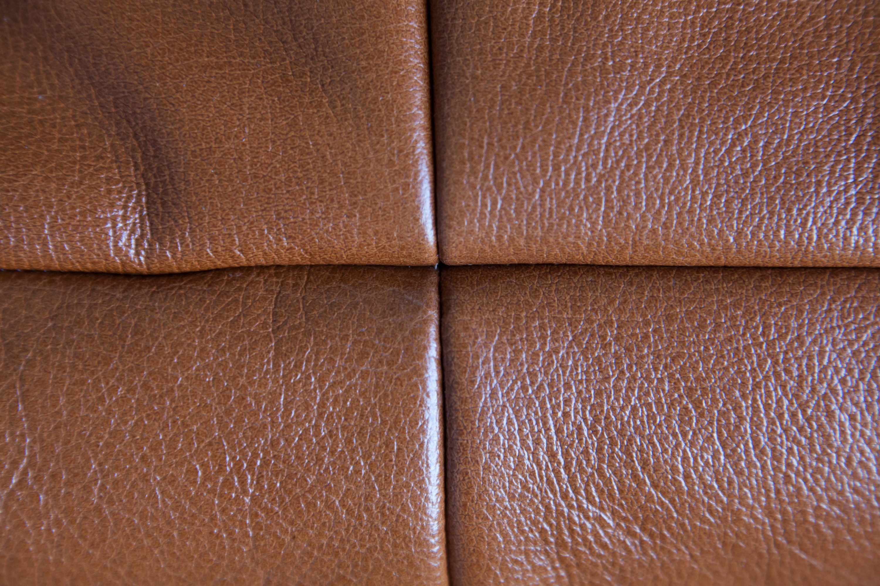 Togo Lounge Set 3-pc. High gloss leather whiskey brown