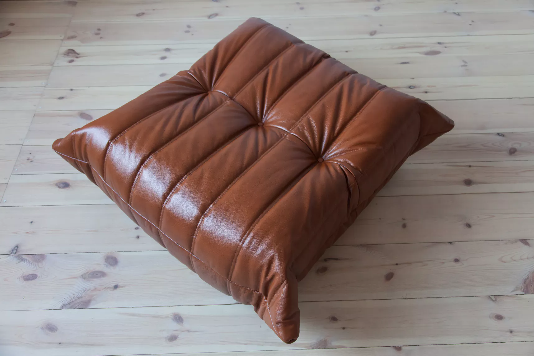 Togo Lounge Set 4-piece. High-gloss leather whisky brown